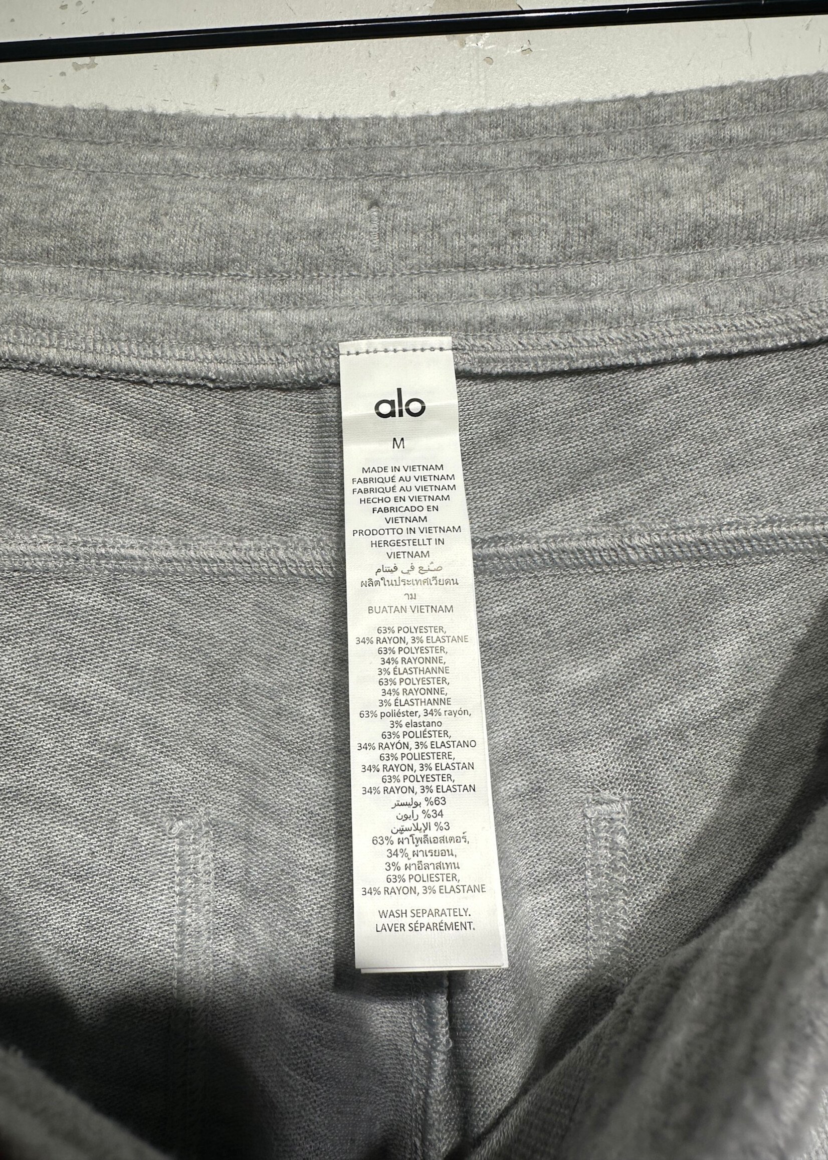 NWT Alo Grey 'Soho' Sweatpant Fem M