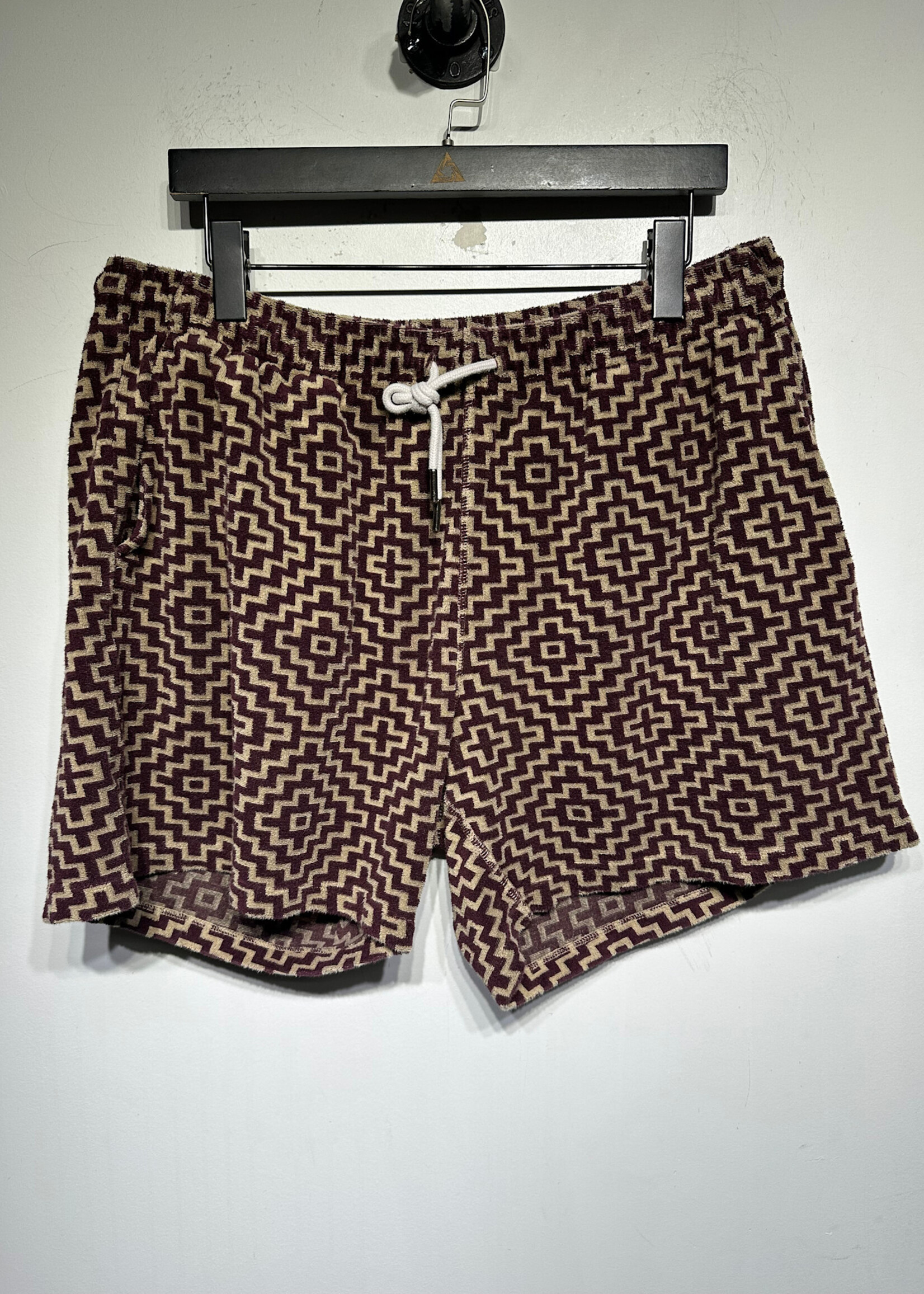 Todd Synder Multi Color Print TerryCloth Shorts 32