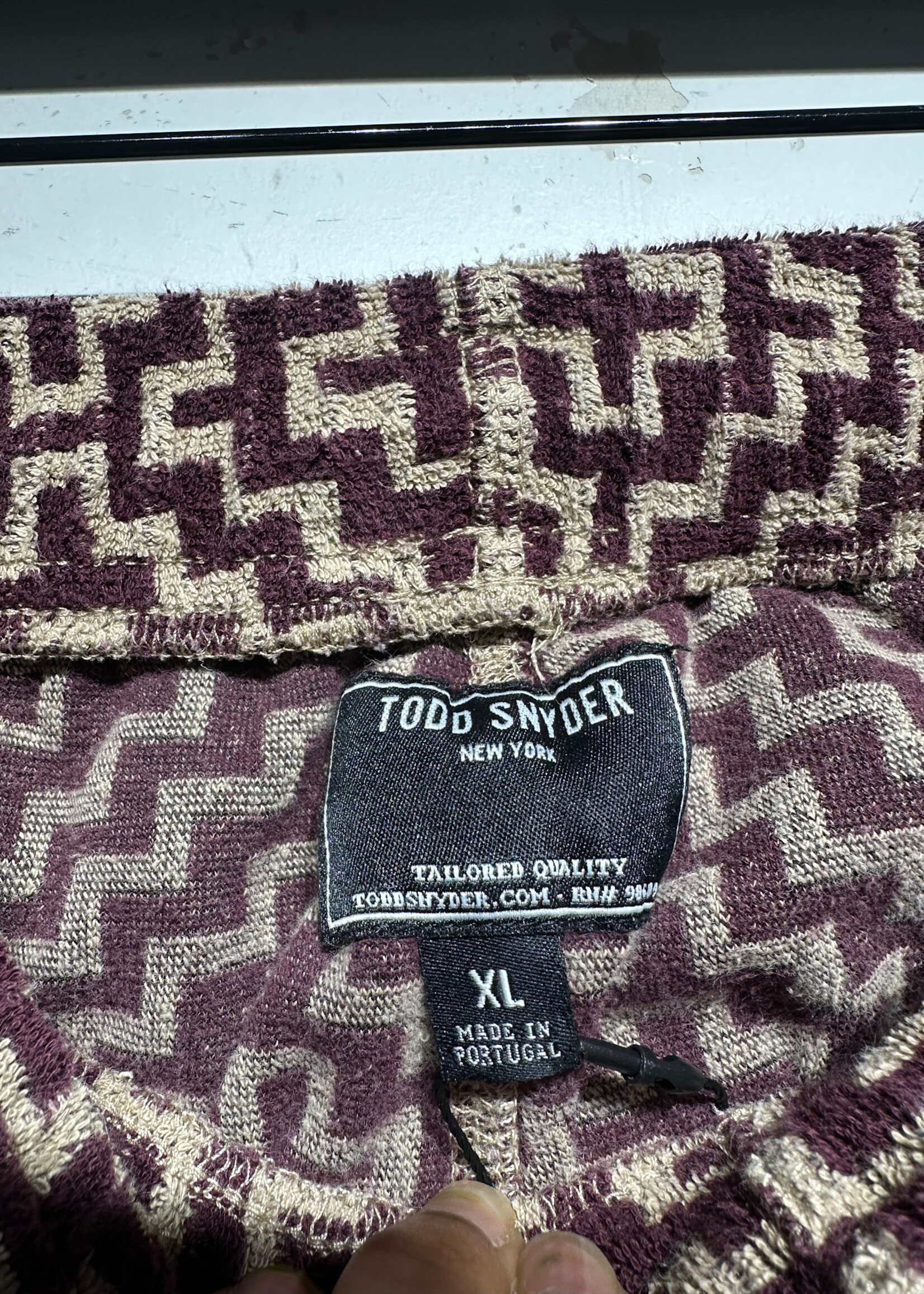 Todd Synder Multi Color Print TerryCloth Shorts 32