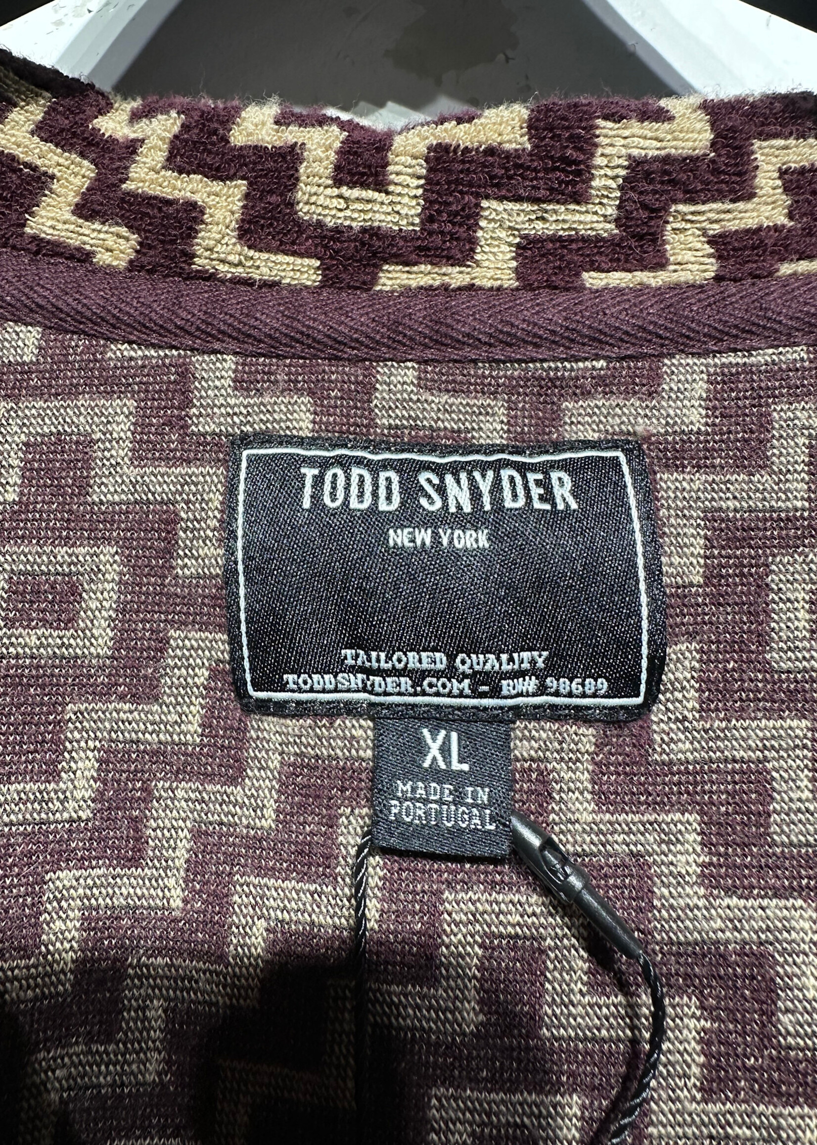 Todd Synder Multi Color Print TerryCloth Shirt XL
