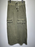 Darker Wavs Green Maxi Cargo Skirt 26 Fem
