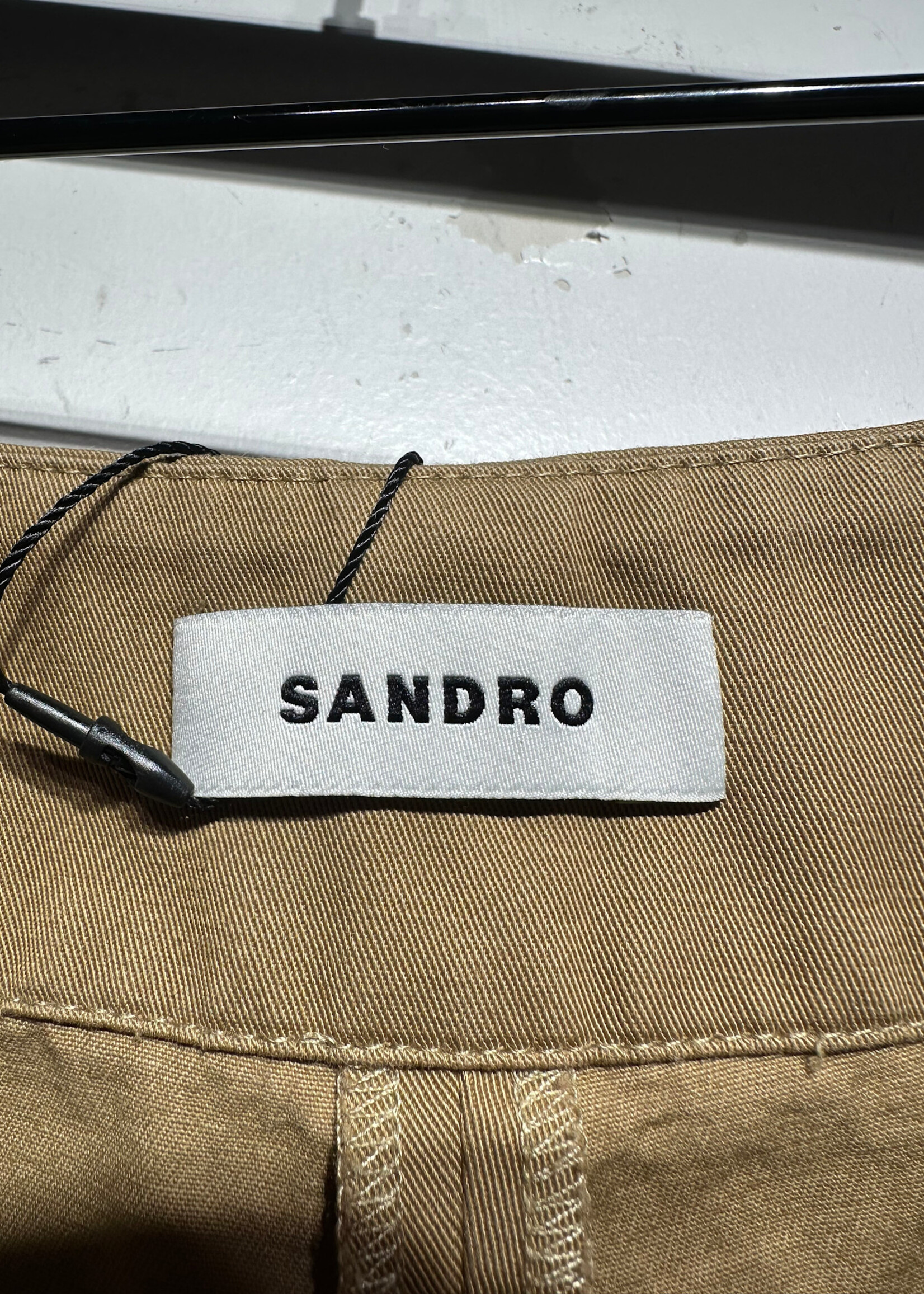 Sandro Tan Ruffle Shorts 26 Fem