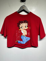 Betty Boop 2003 Red Crop Tee M
