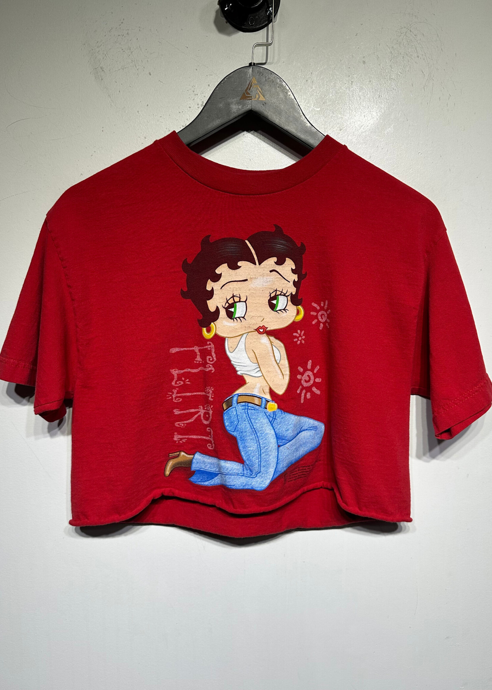 Betty Boop 2003 Red Crop Tee M