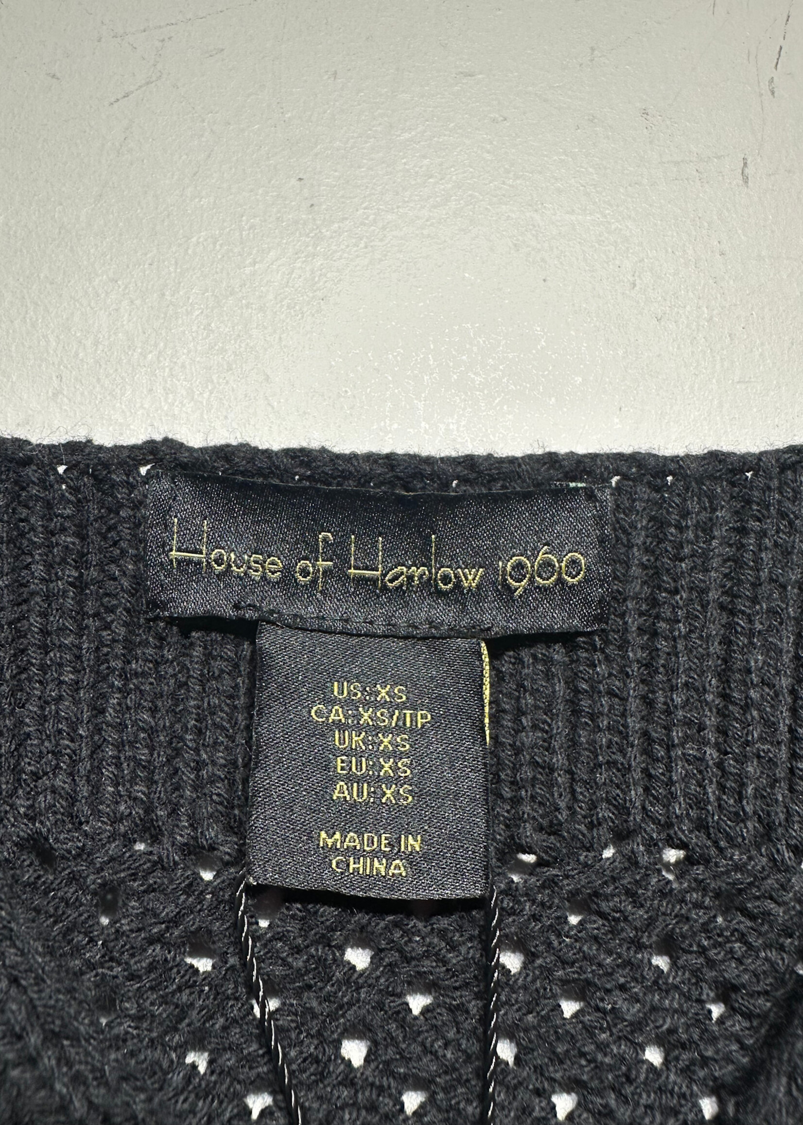 House Of Harlow Black Knit Tank/Skirt Set Fem XS