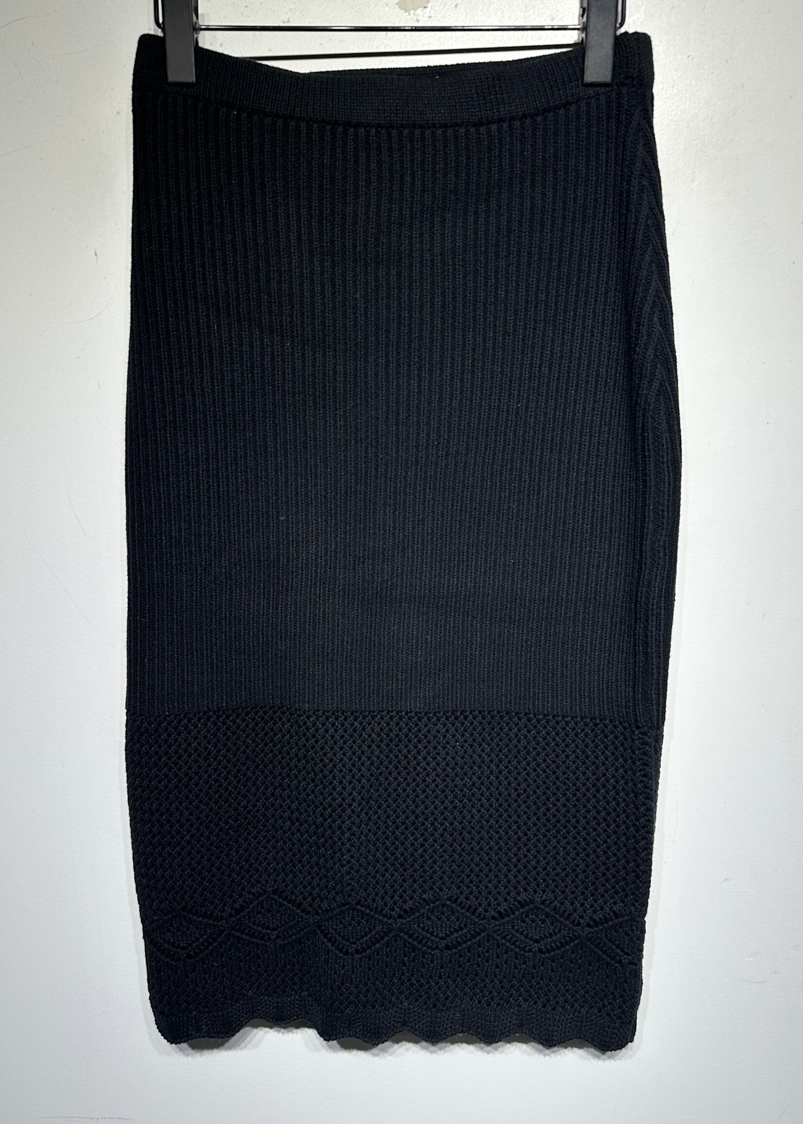House Of Harlow Black Knit Tank/Skirt Set Fem XS