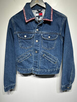 Tommy Hilfiger Y2K Logo Trim Denim Jacket Fem M