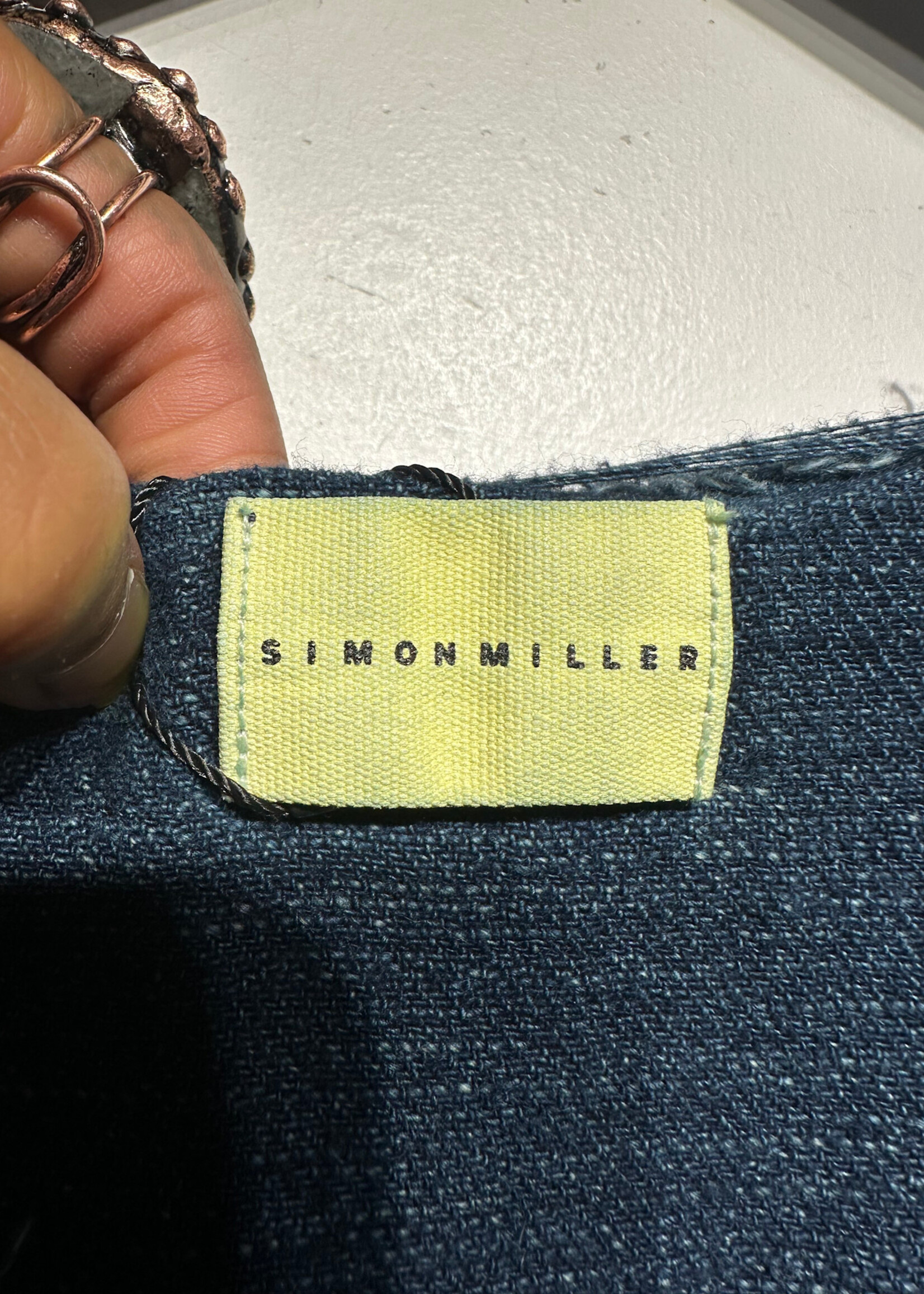 Simon Miller Navy Raw Hem/Fringe Vest Fem 0/XS