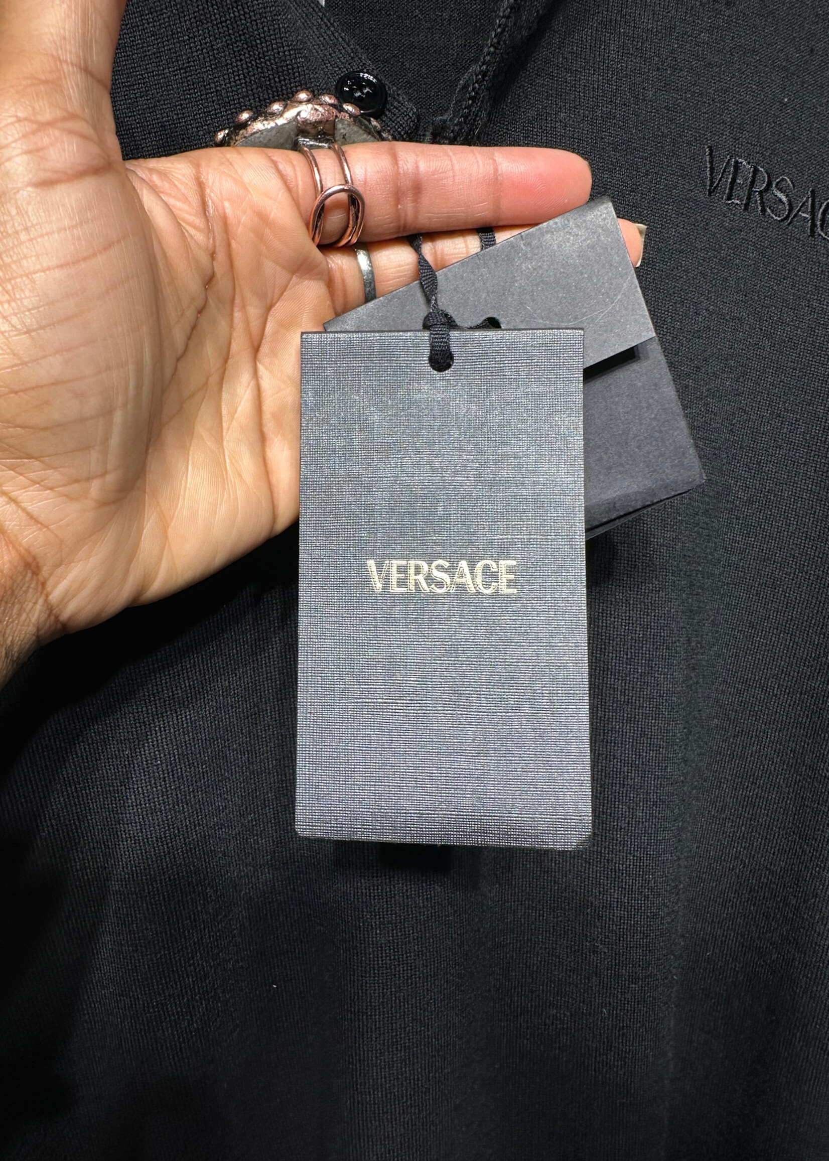 NWT Vesace Black Polo Knit Uniform M Fem