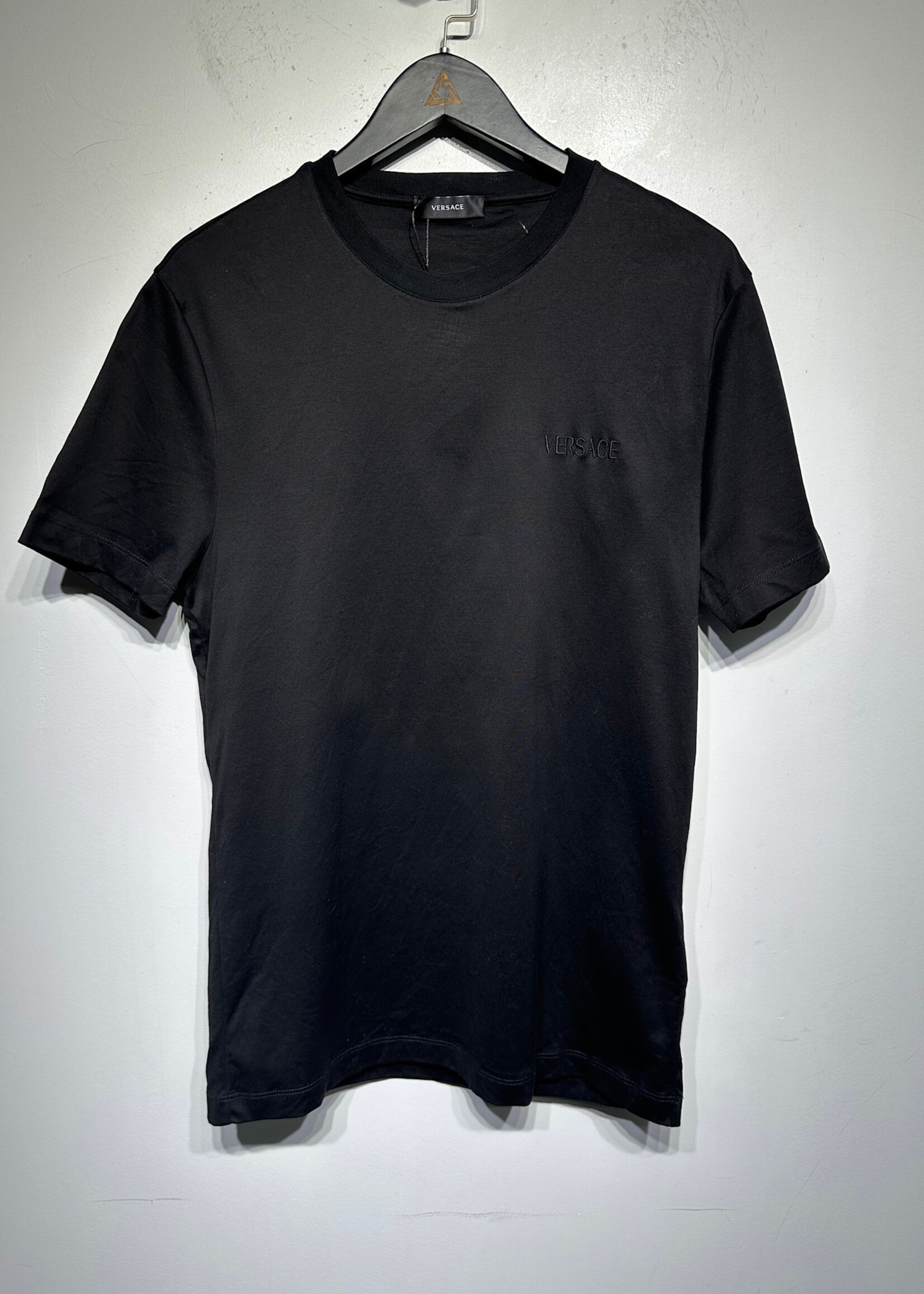 Versace Black Logo Tee Shirt M Fem