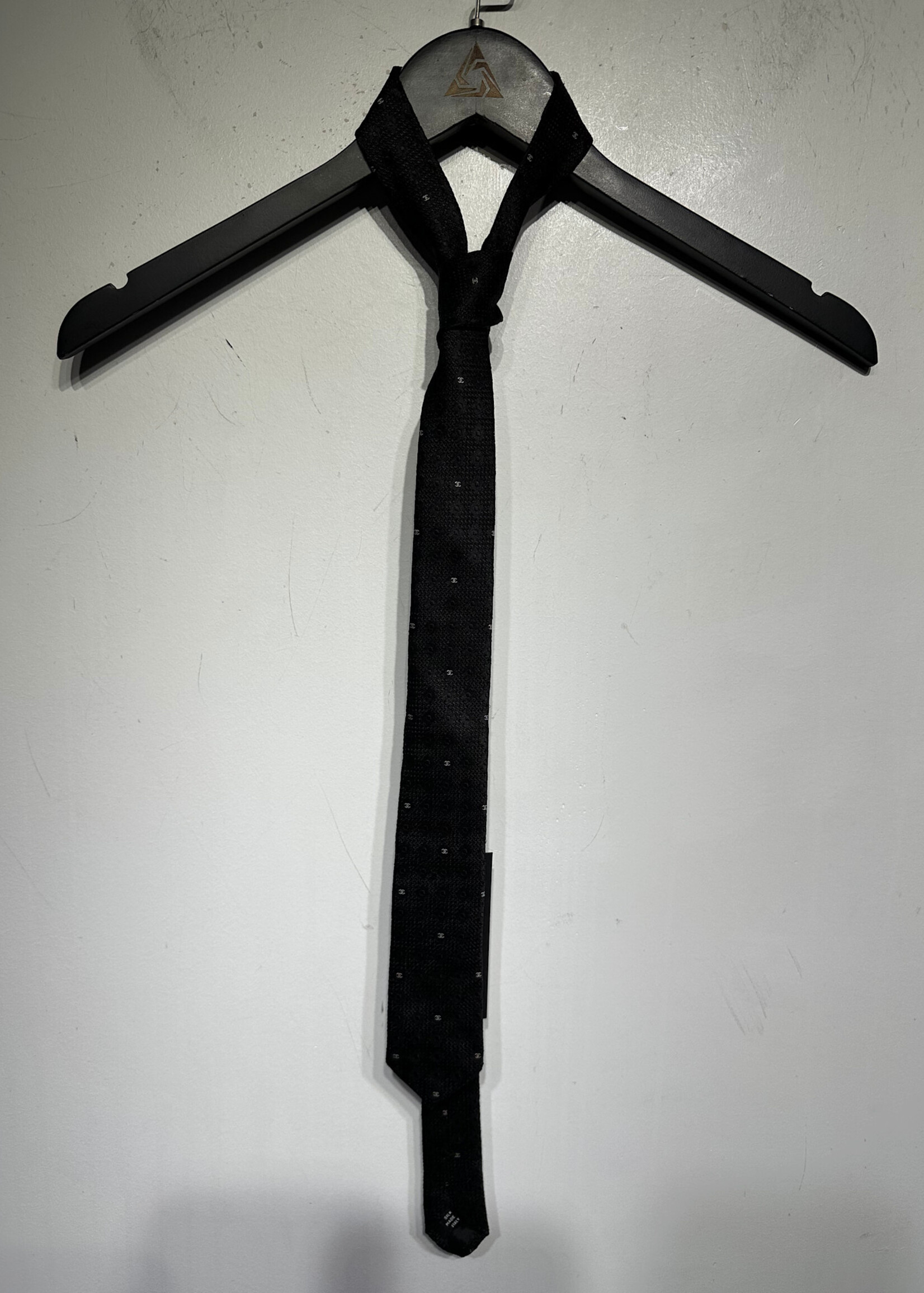 Chanel Black Silk Tie