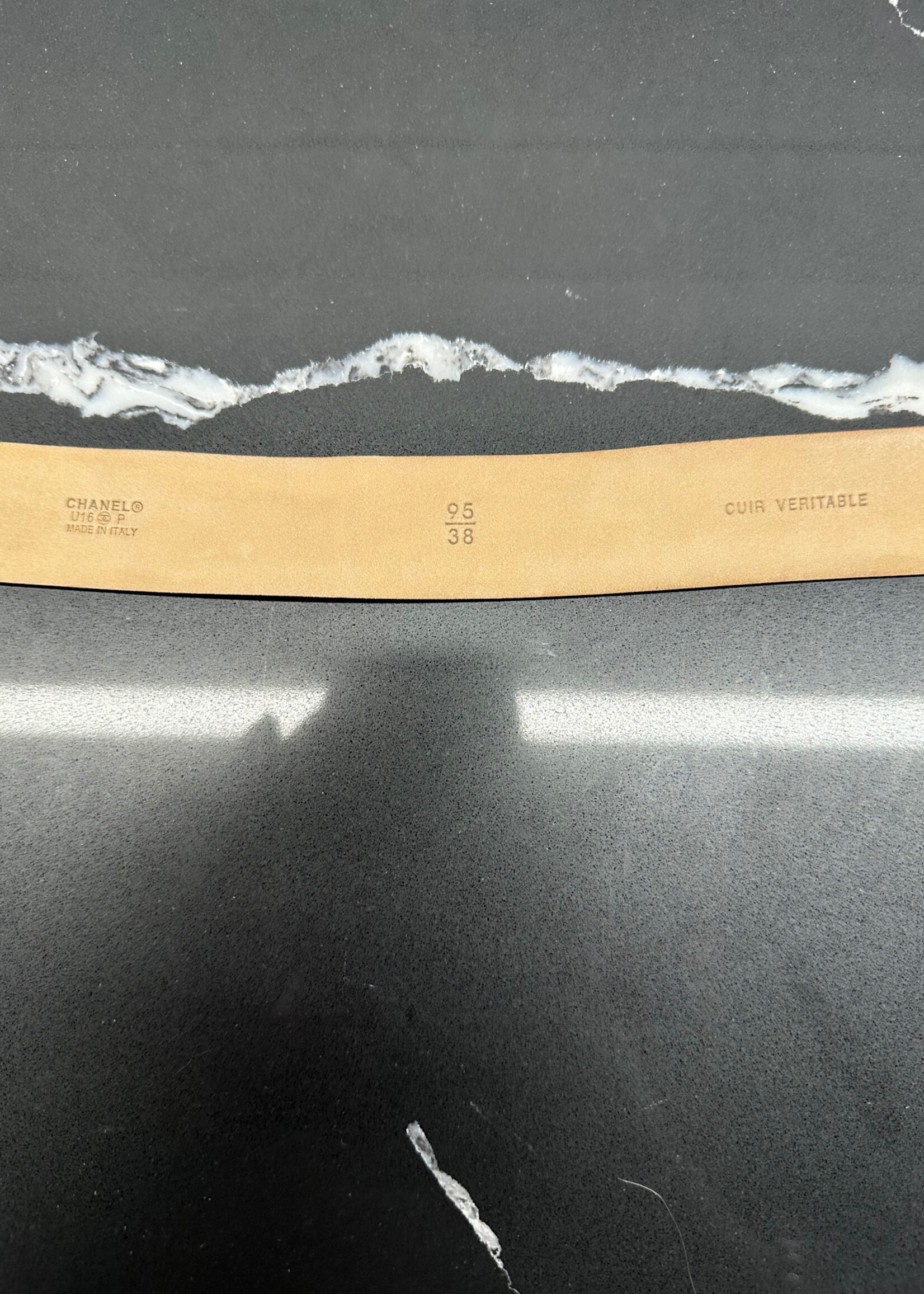 Chanel Black Uniform Thin Belt