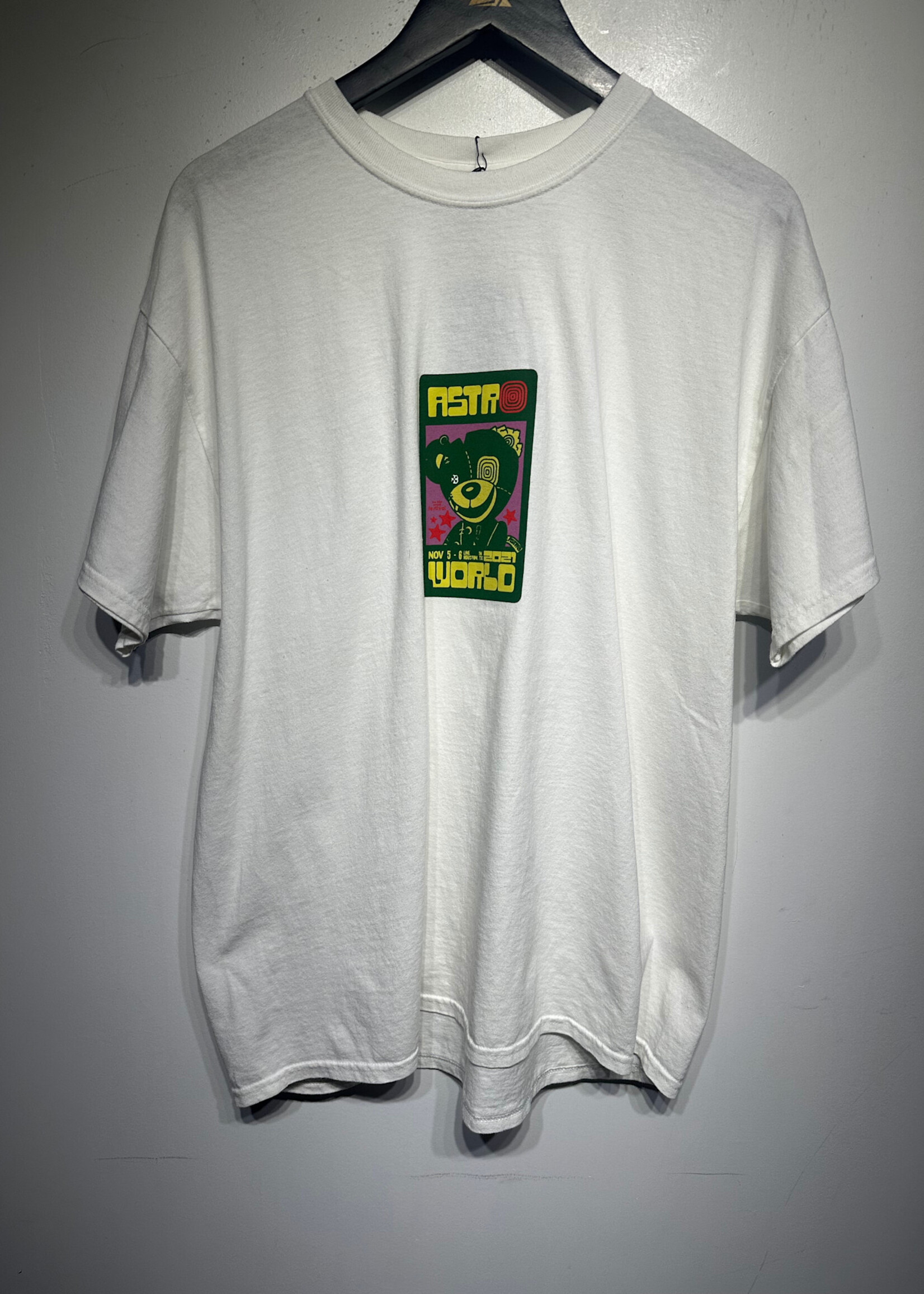 Astroworld Teddybear White Tee L
