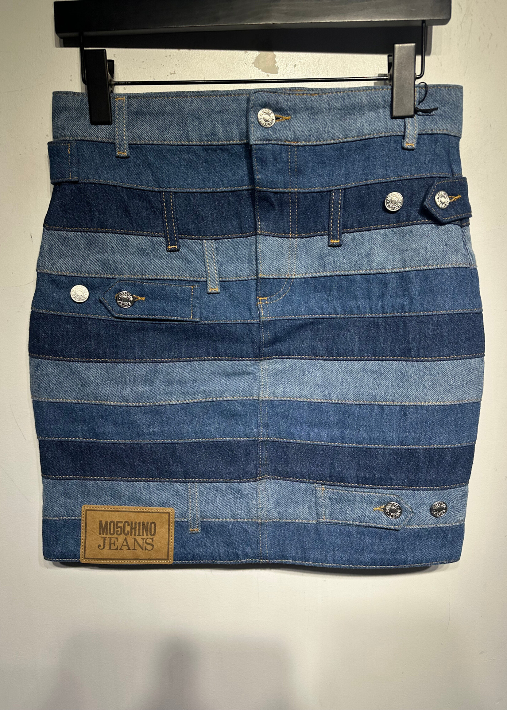 Moschino Patchwork Denim Skirt 29