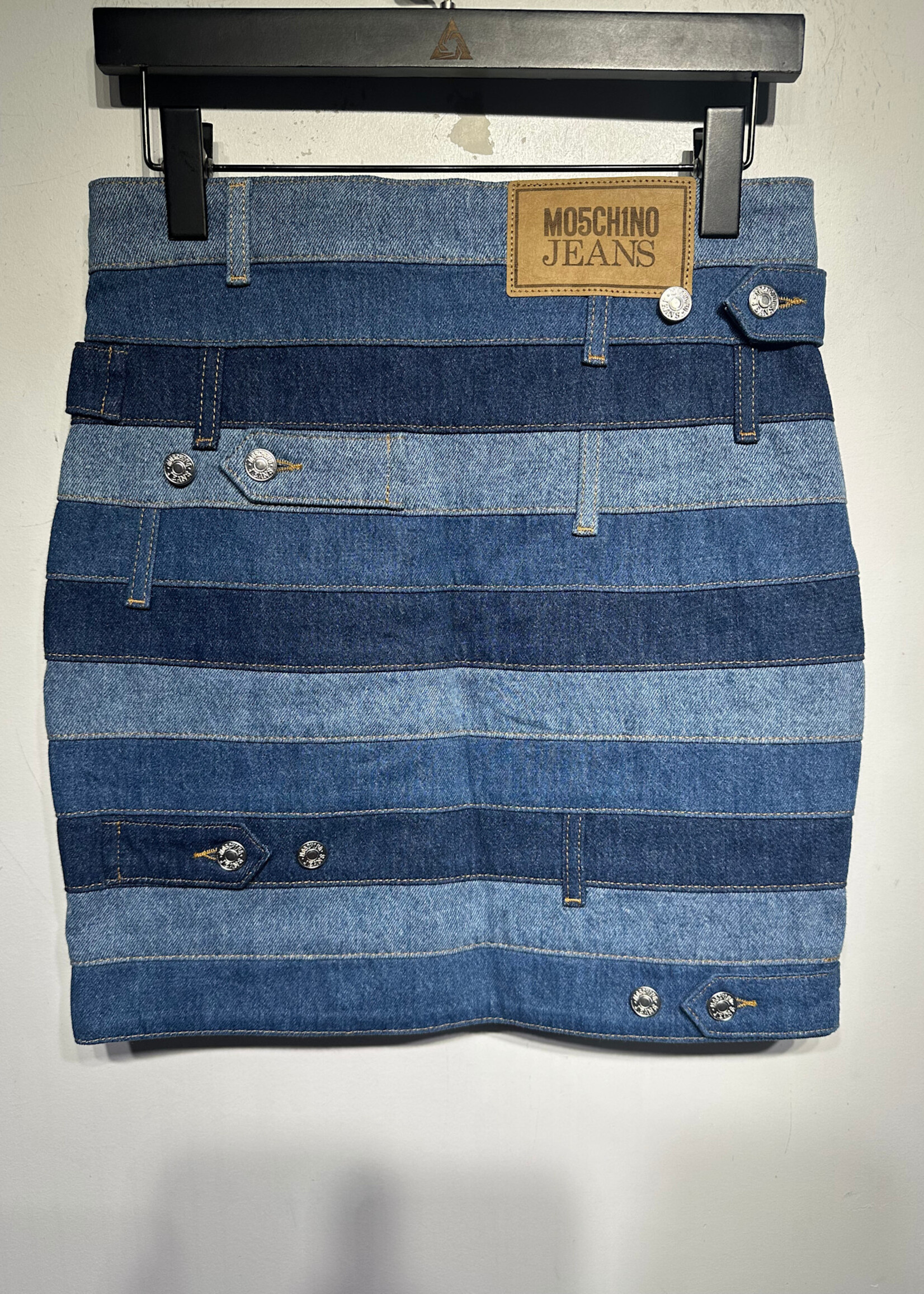 Moschino Patchwork Denim Skirt 29