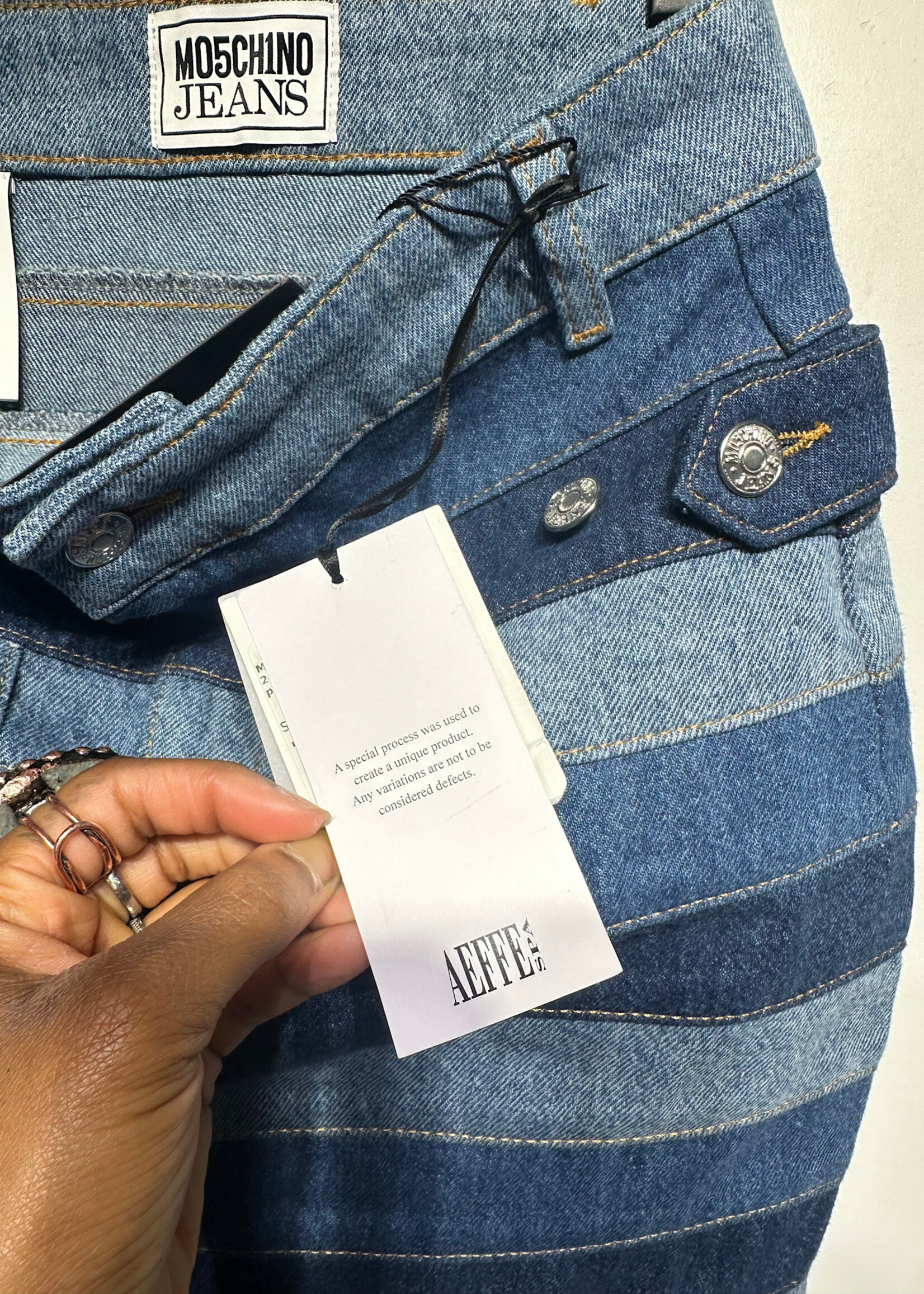 Moschino Patchwork Denim Skirt 29