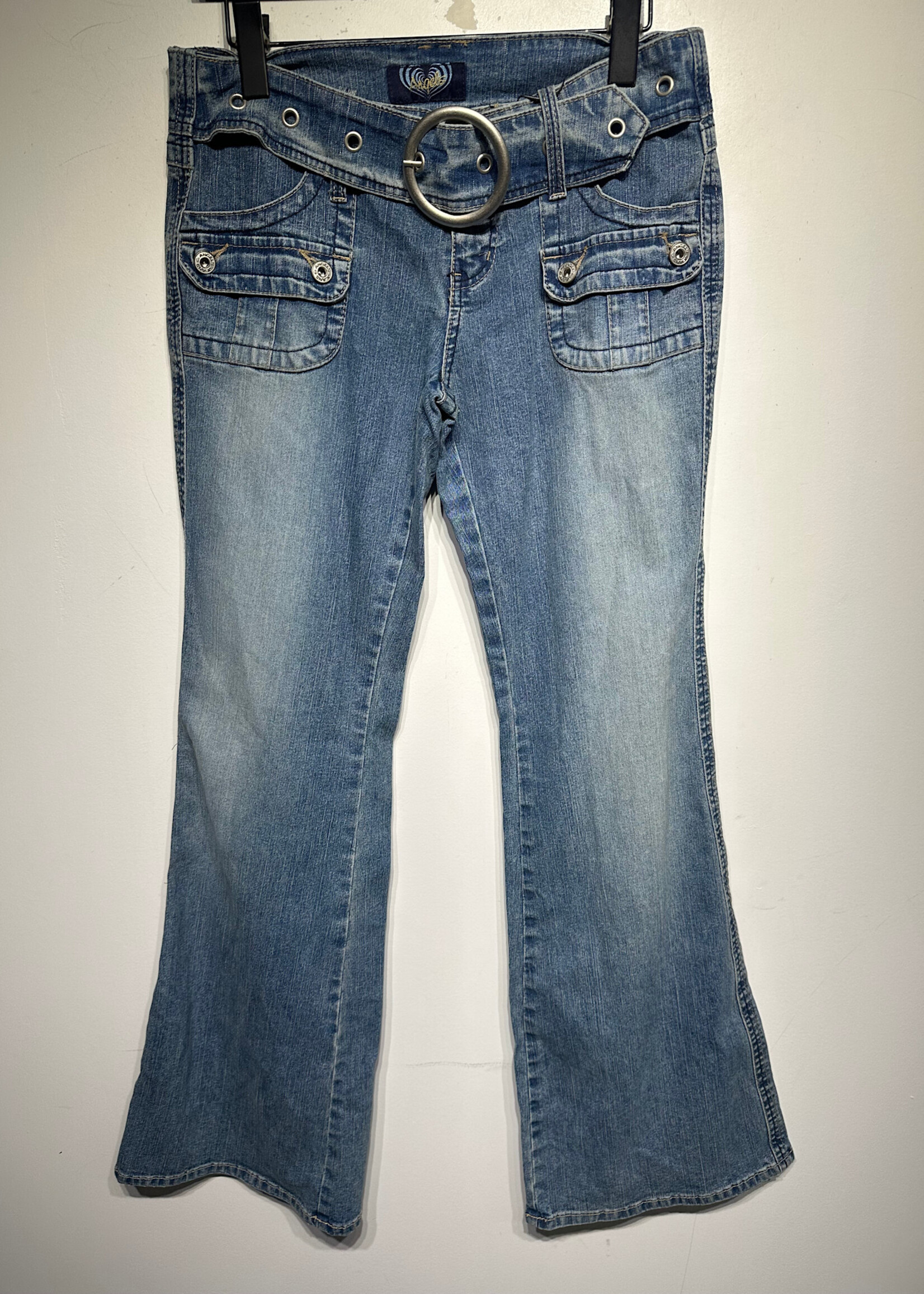Angels Y2K Belted Flare Jean Fem31