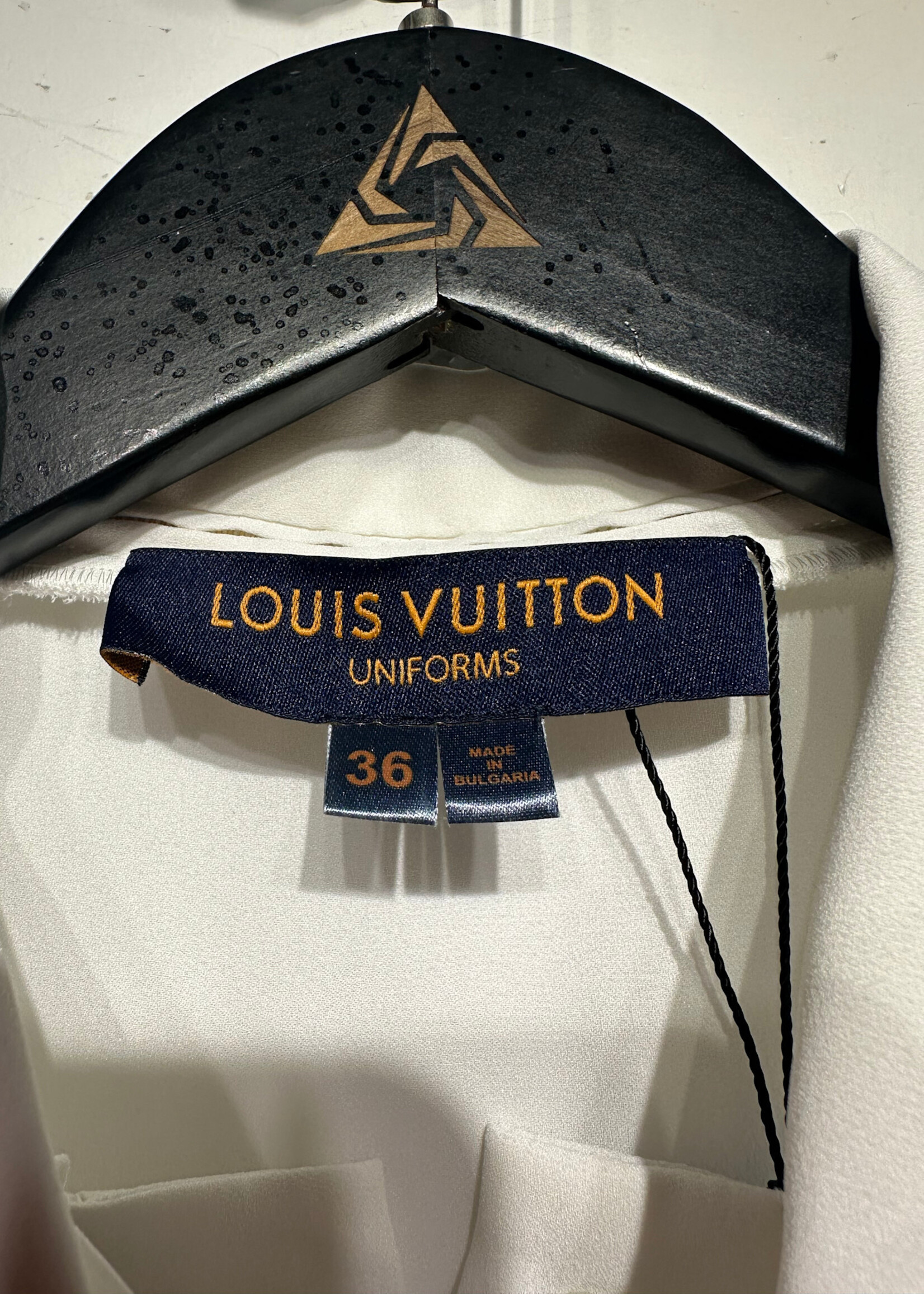 Louis Vuitton Uniform White Zip Blouse S 2