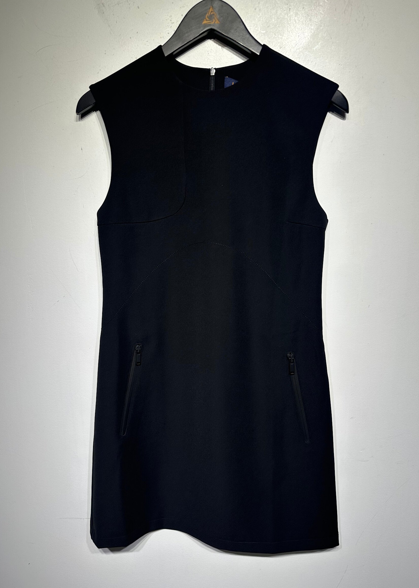 Louis Vuitton Uniform Black Zip Dress XS