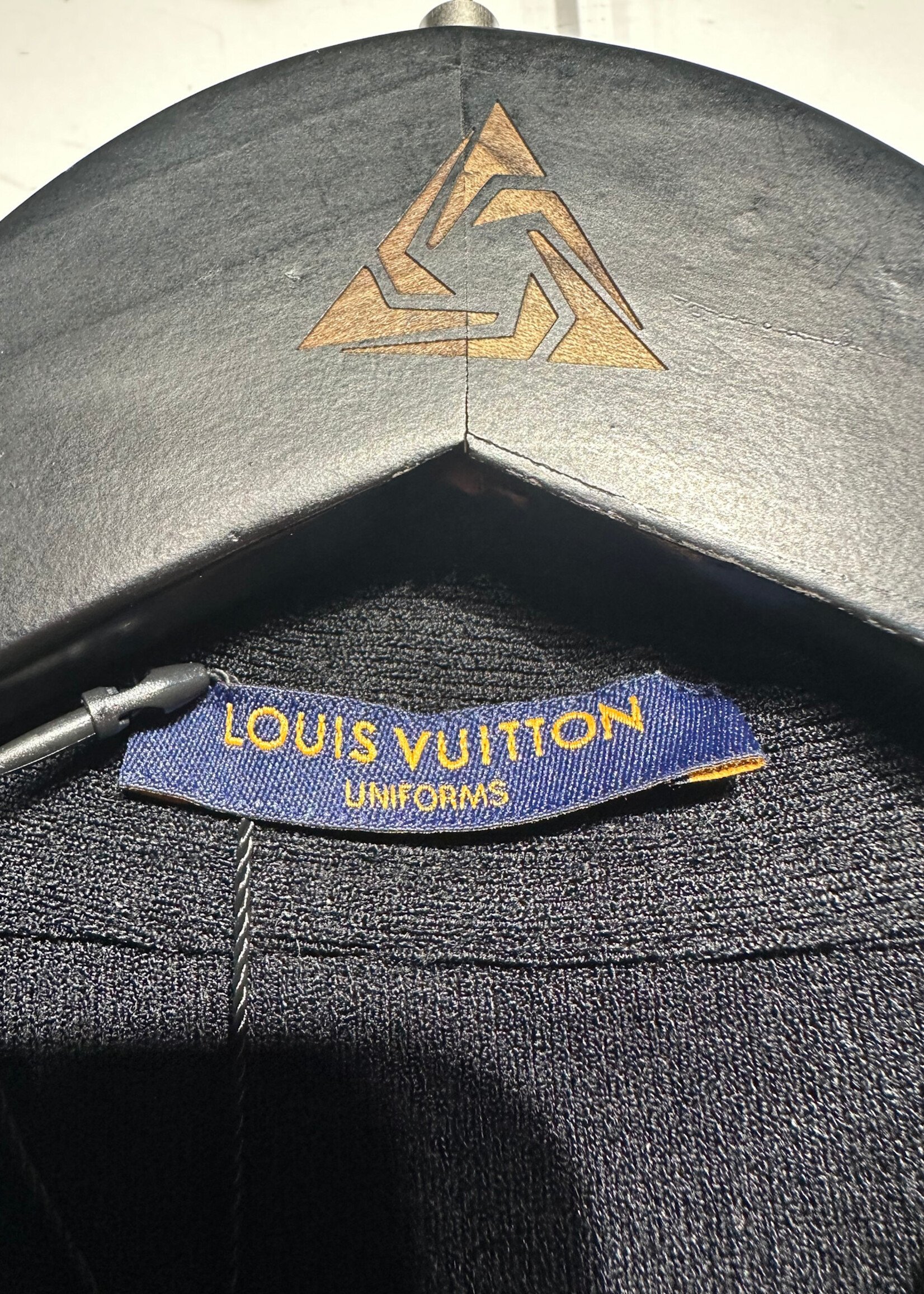 Louis Vuitton Uniform Black LS Knit Polo Fem S