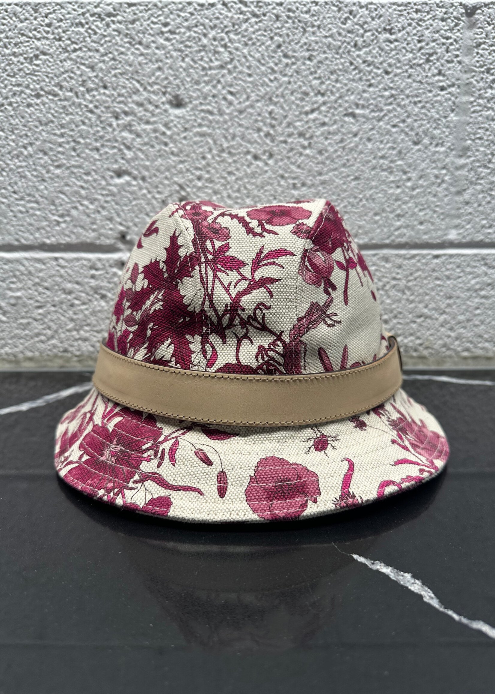 Gucci 00s Pink Floral Bucket M
