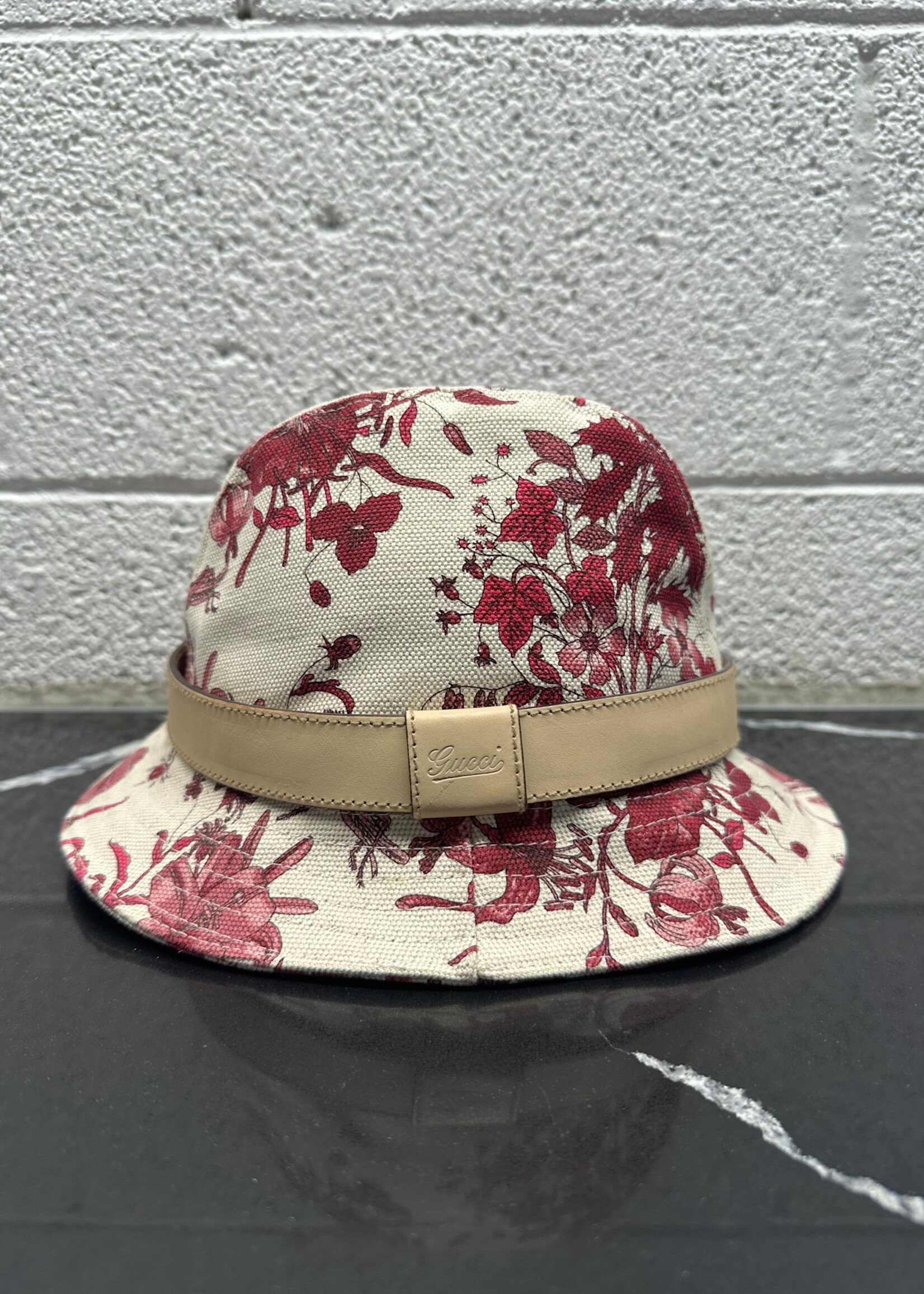 Gucci 00s Pink Floral Bucket M