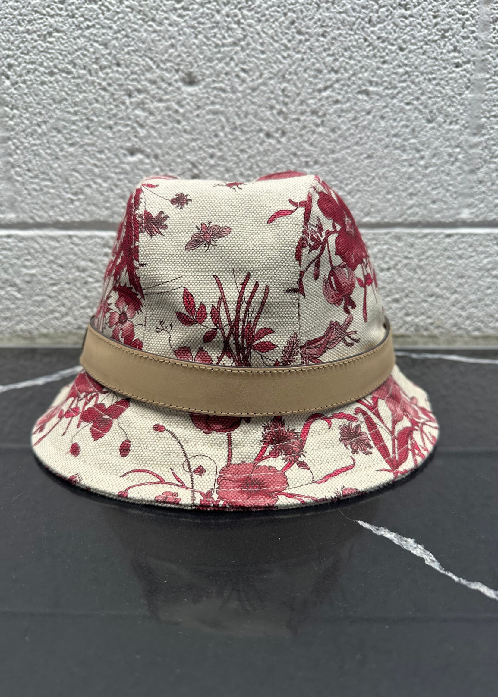 Gucci 00s Pink Floral Bucket M