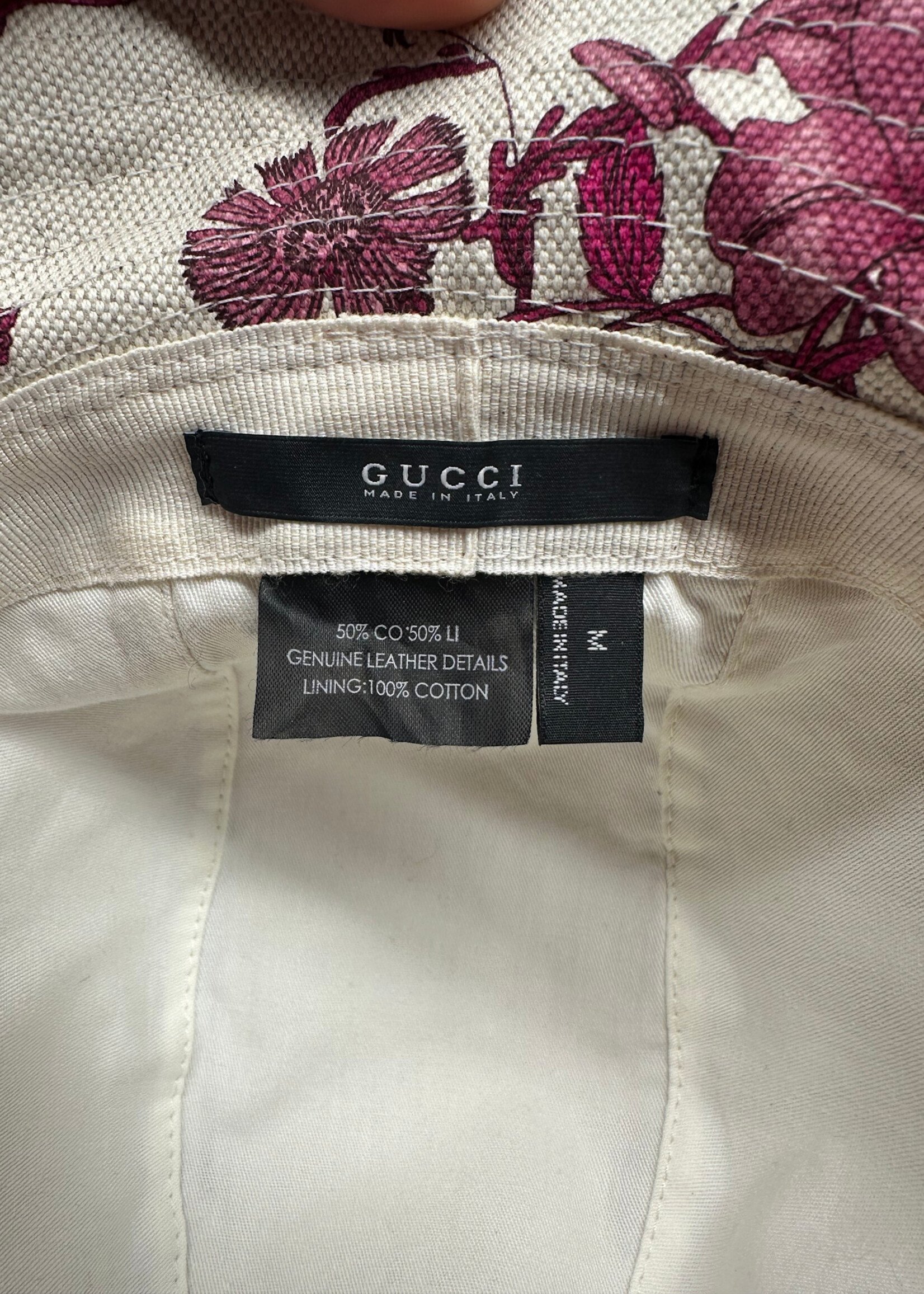 Gucci 00s Pink Floral Bucket M