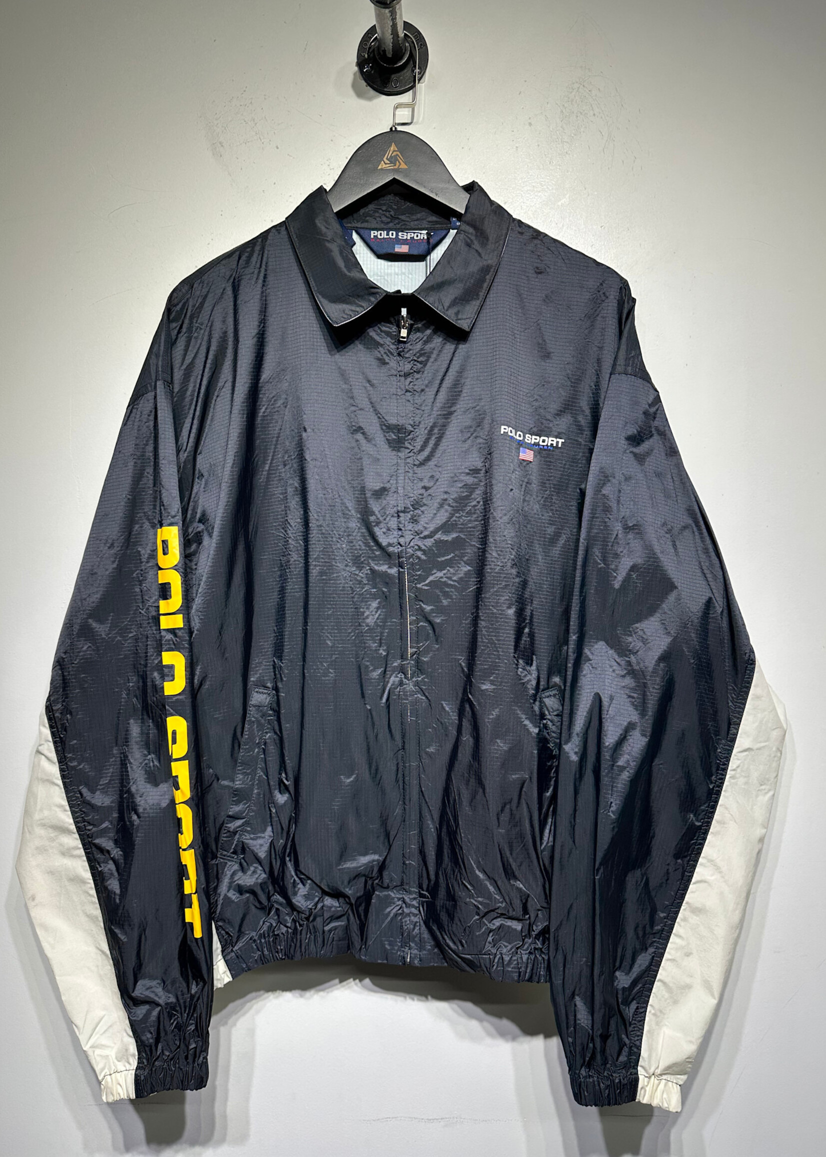 Polo Sport Black and White Wind Breaker XL Masc