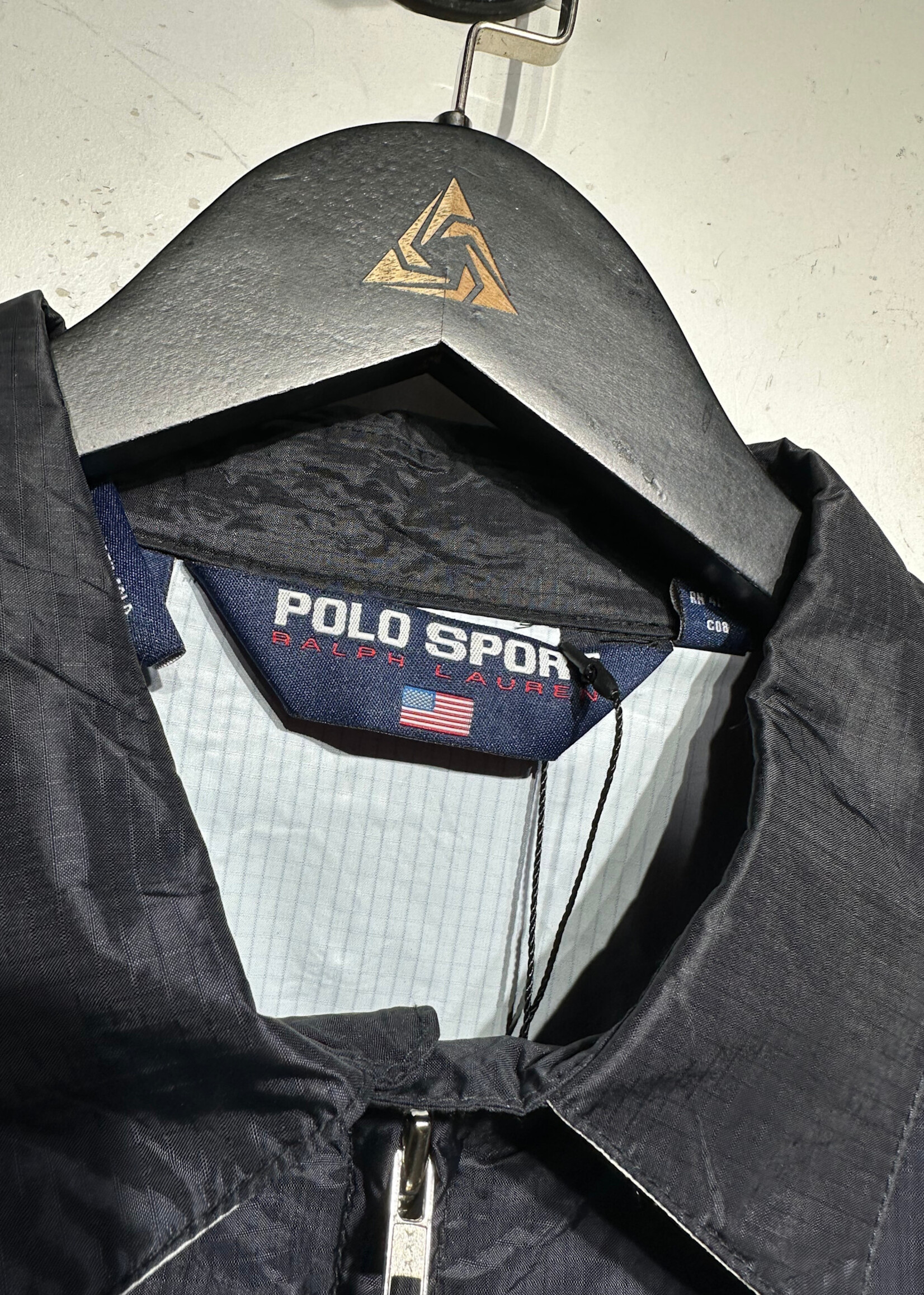 Polo Sport Black and White Wind Breaker XL Masc