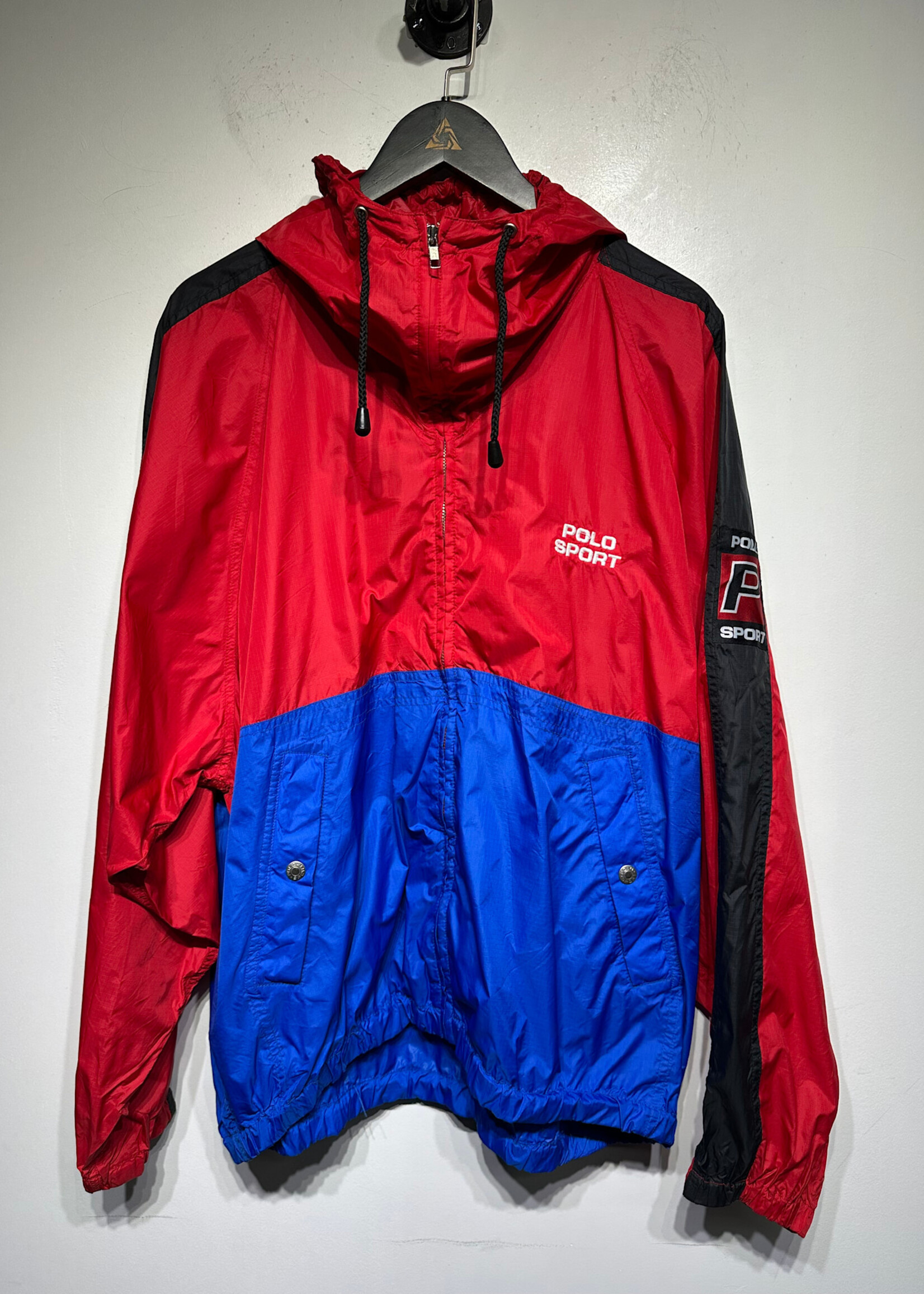 Polo Sport Red and Blue Wind Breaker XL Masc