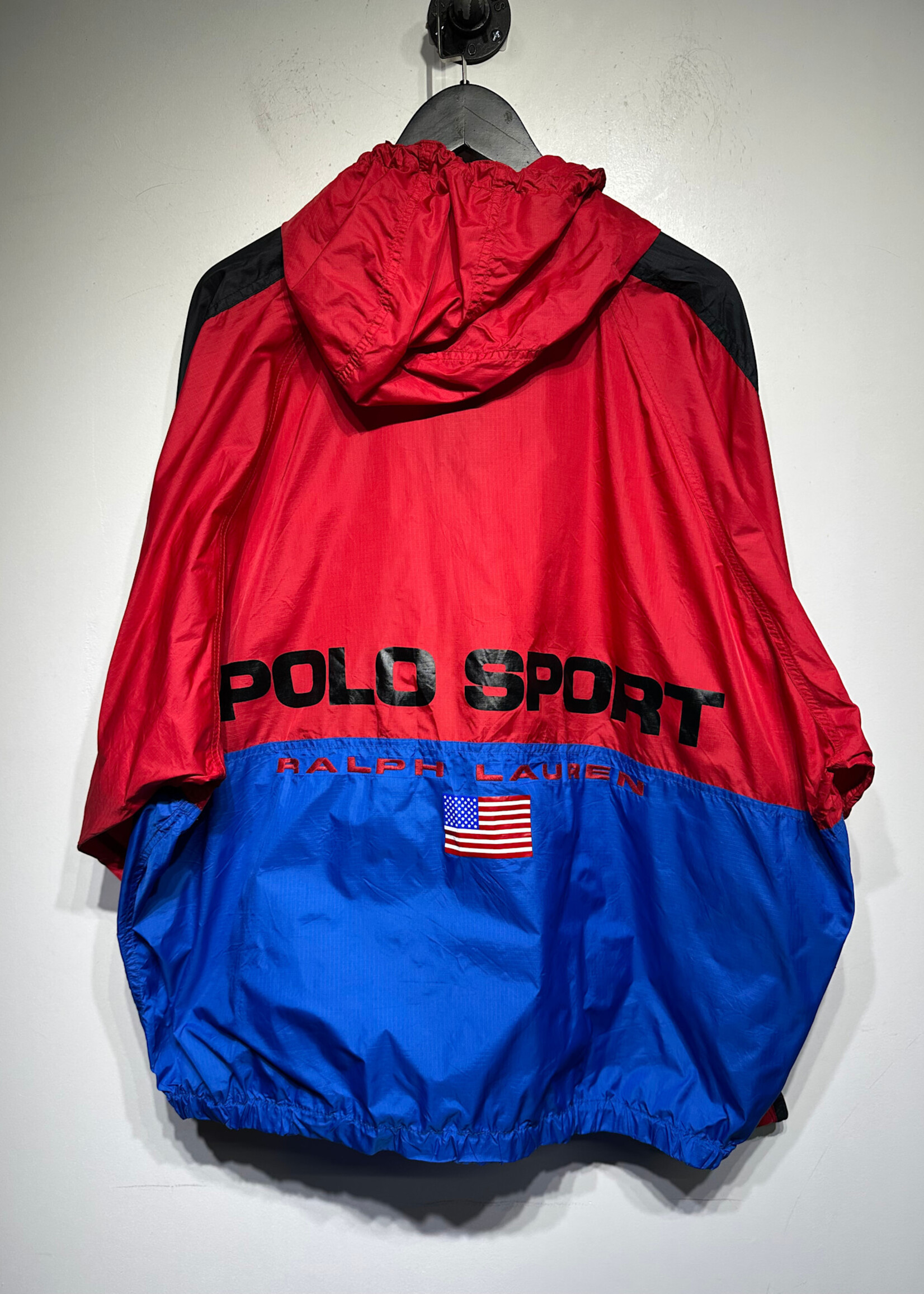 Polo Sport Red and Blue Wind Breaker XL Masc