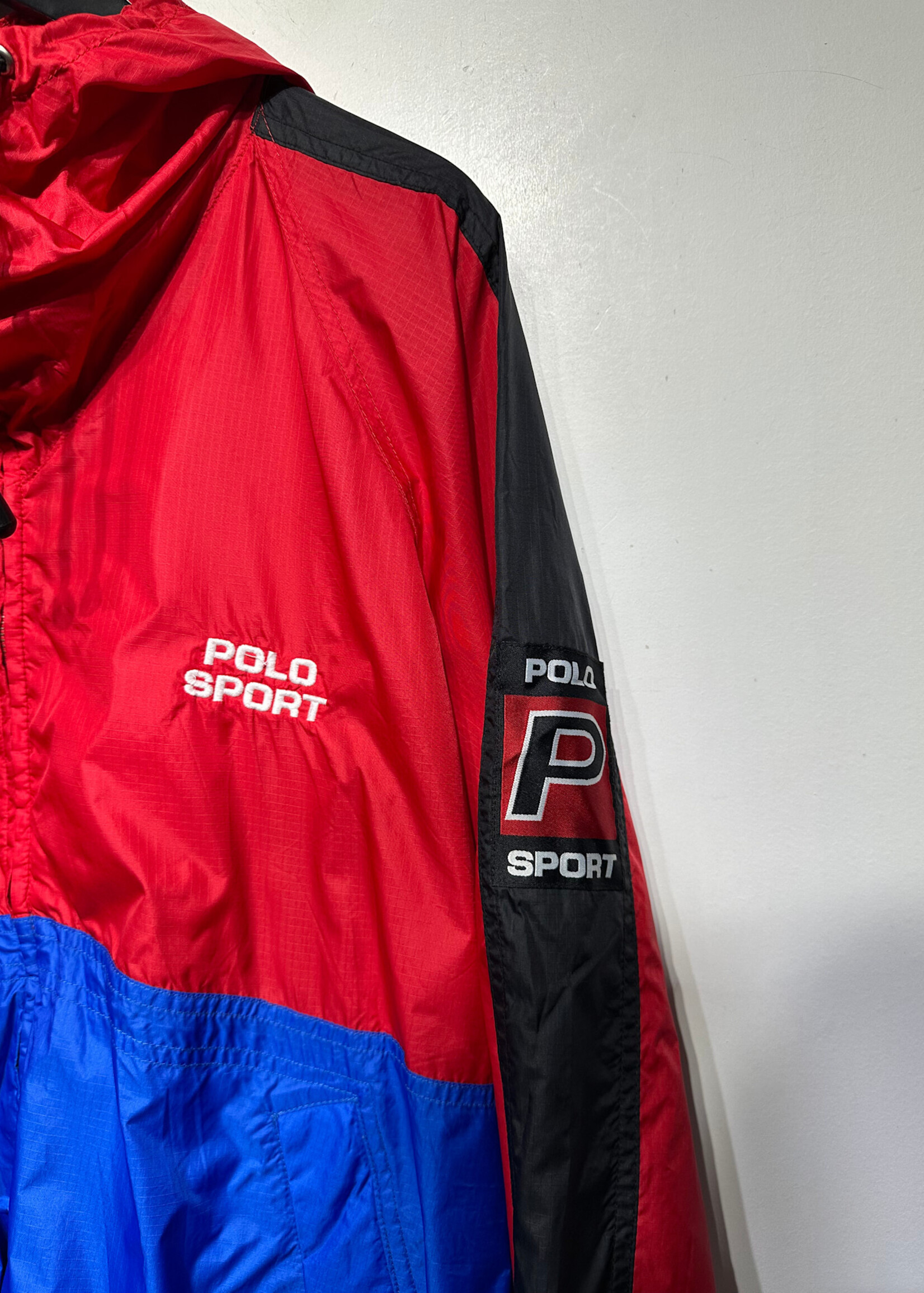 Polo Sport Red and Blue Wind Breaker XL Masc