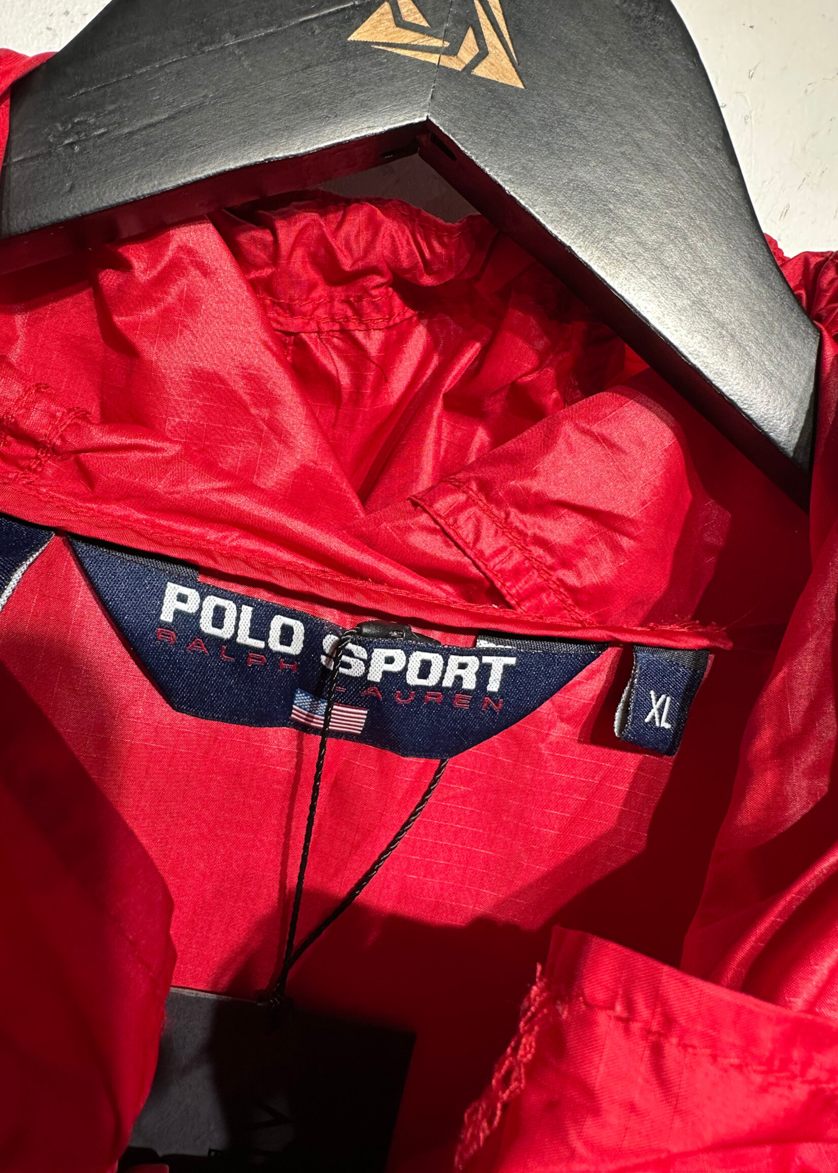 Polo Sport Red and Blue Wind Breaker XL Masc