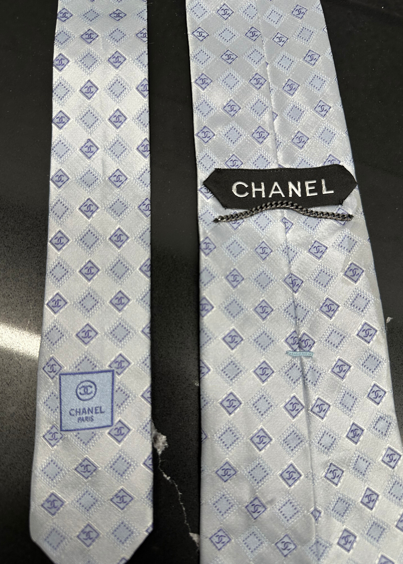 Chanel Light Blue Tie