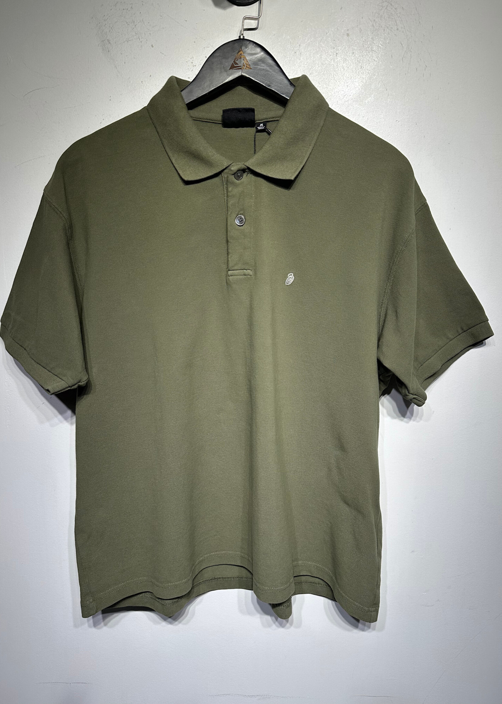 Stussy Olive Small Tribal Logo Polo M