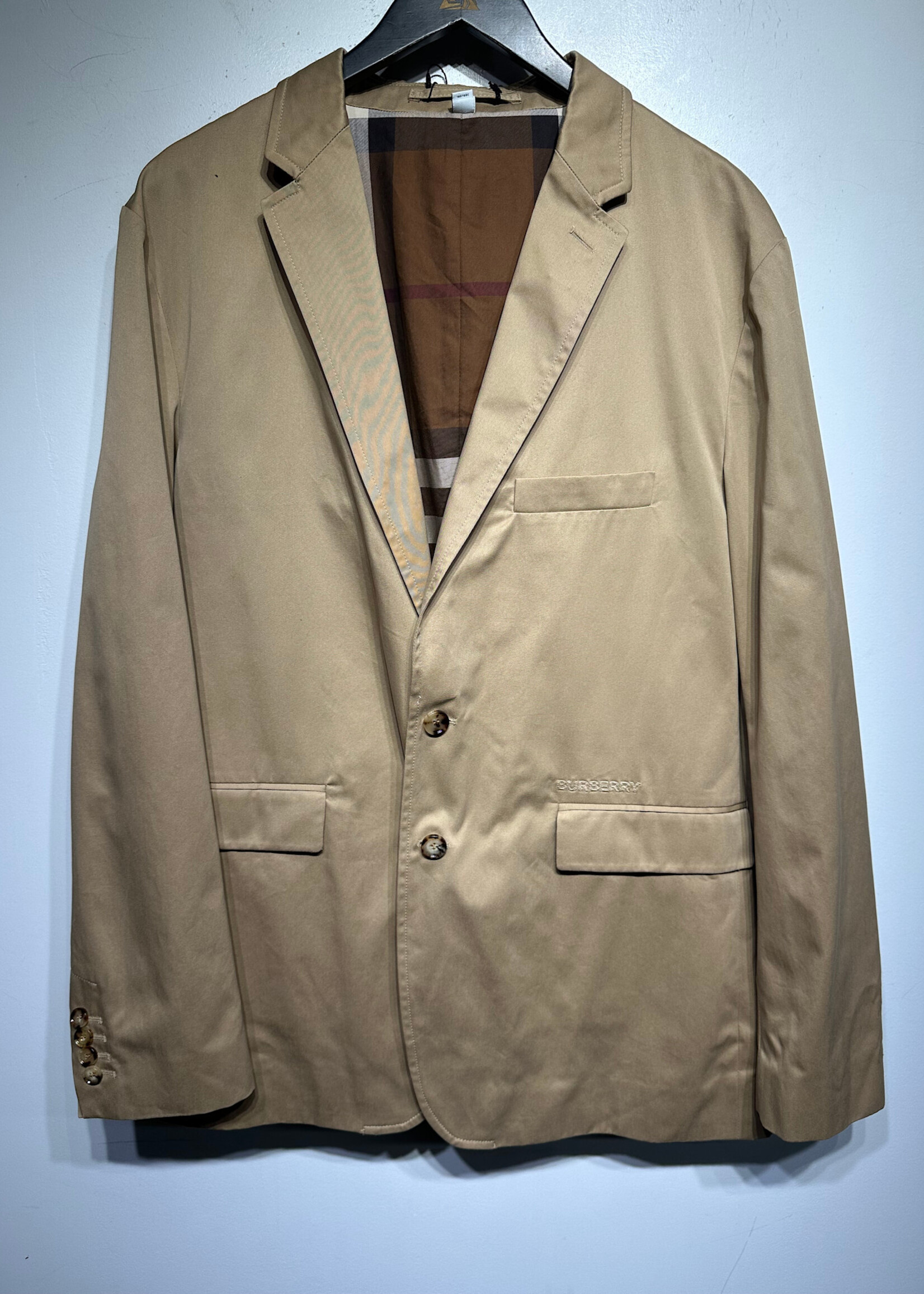 Burberry NWT Tan Logo Blazer Masc XXL