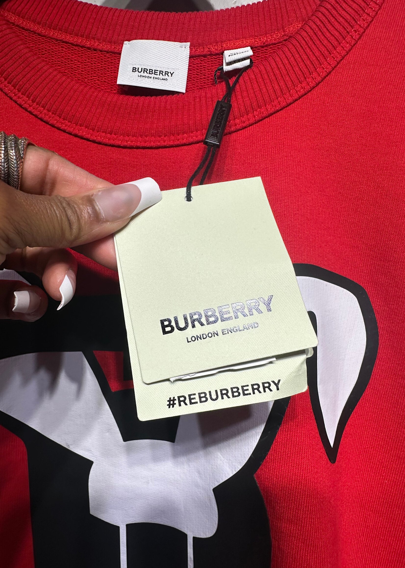 Burberry NWT Rabbit Print Sweater Fits XXL