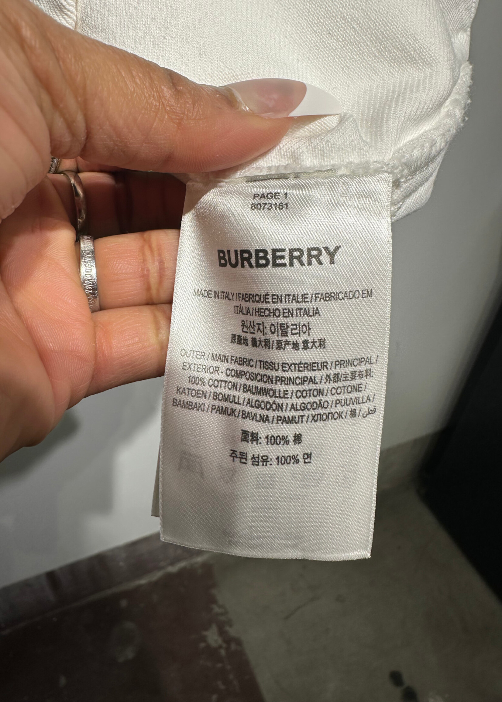 Burberry NWT Bennsen EKD White Overshirt M