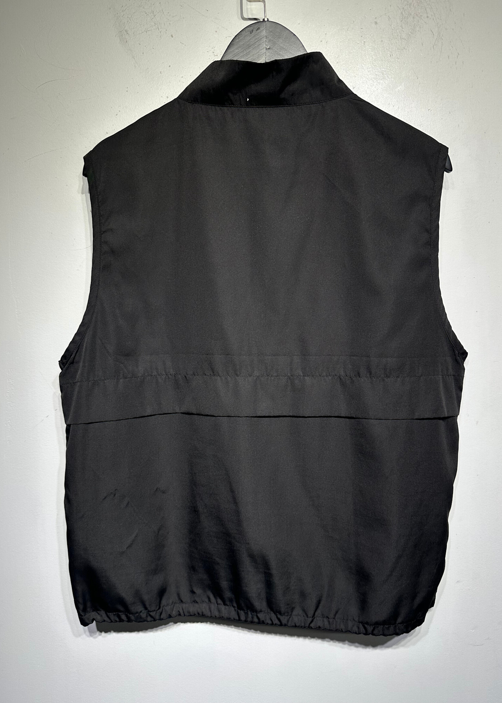 Pleasures Black Nylon Zip Up Vest Masc S