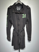 Treasure Rock Black Sweatshirt Trench Coat Fem S