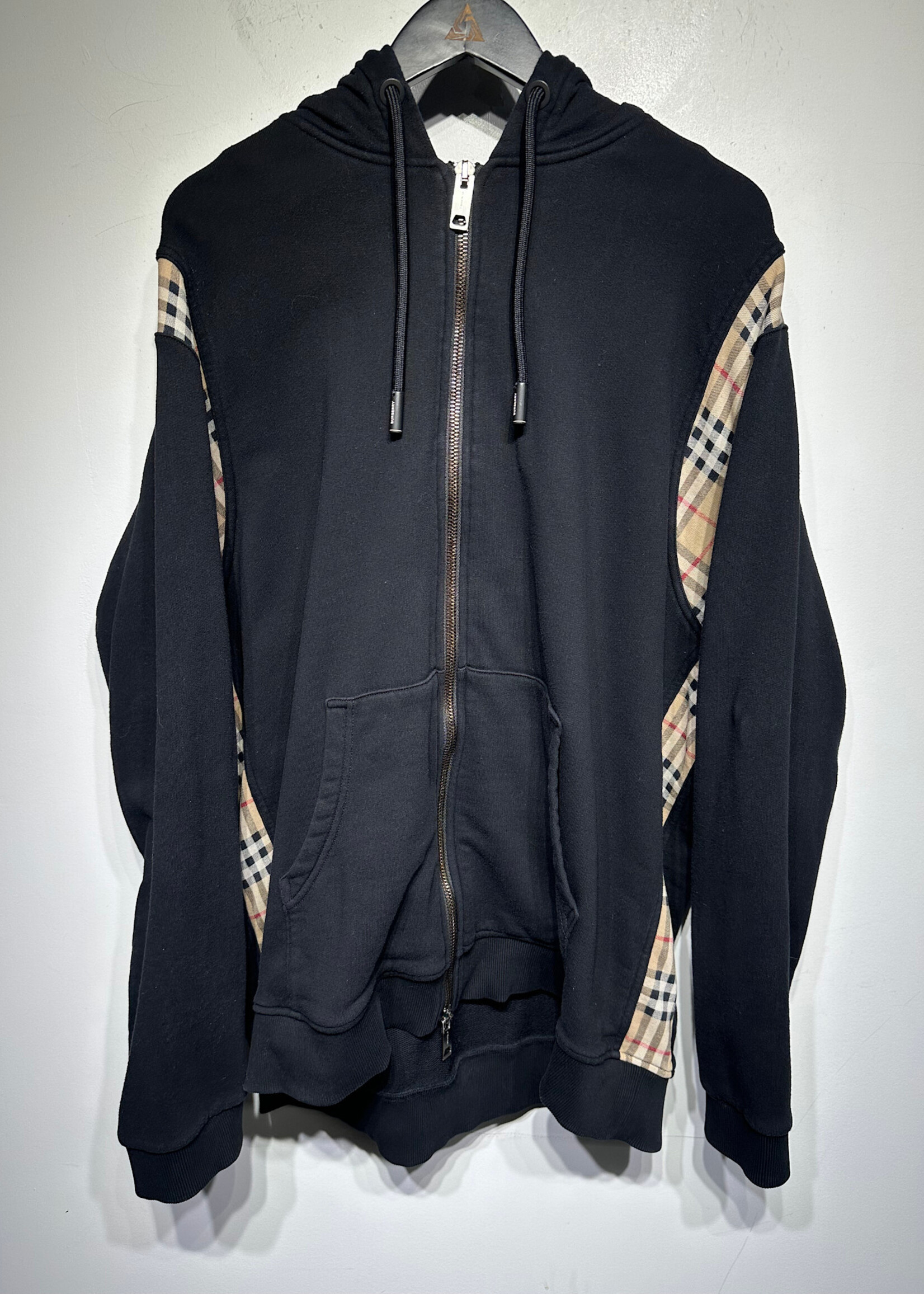 Burberry Nova Check Panel Hoodie Fits XXL