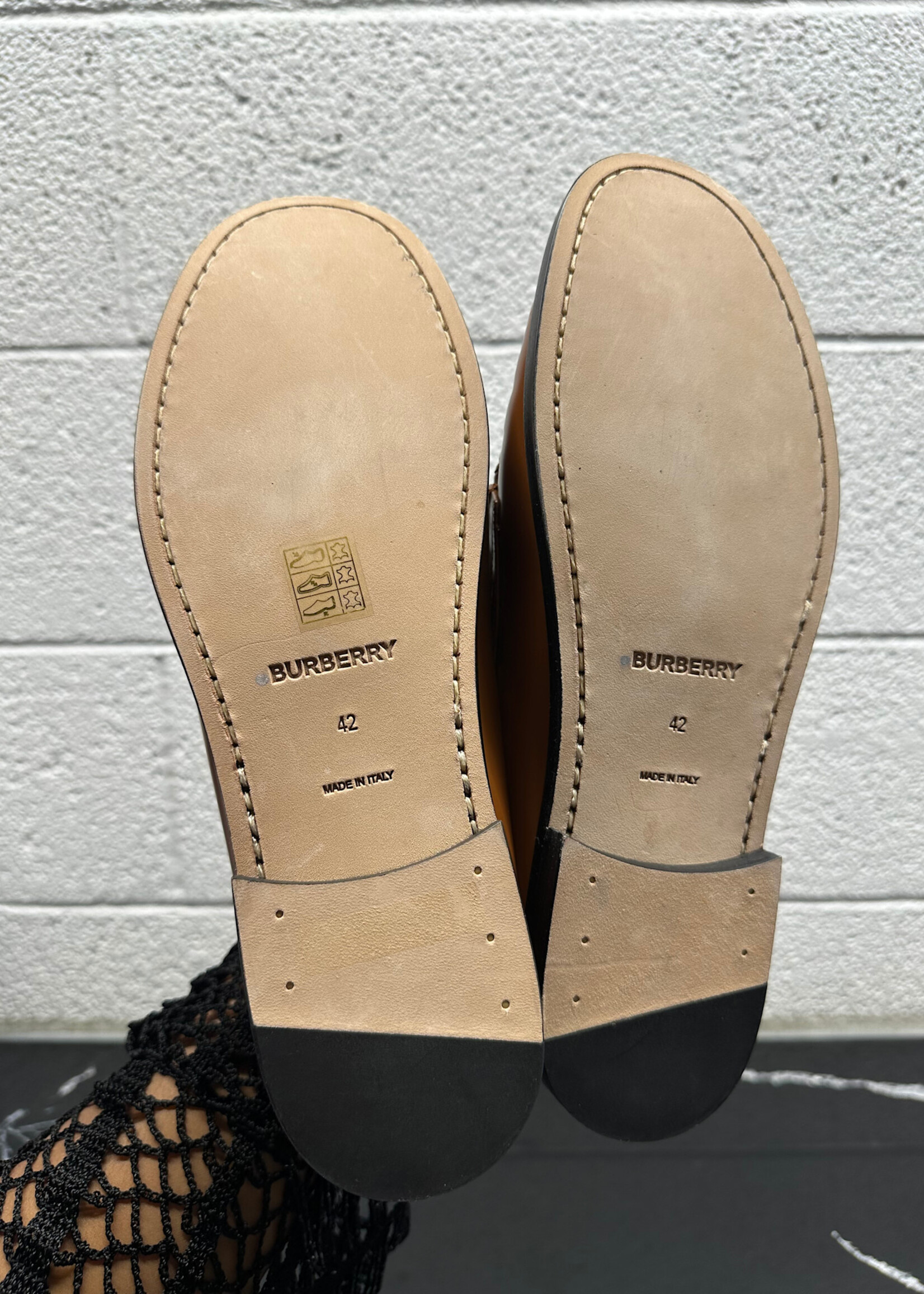 Burberry Rupert Brown Penny Loafers Masc 42/9