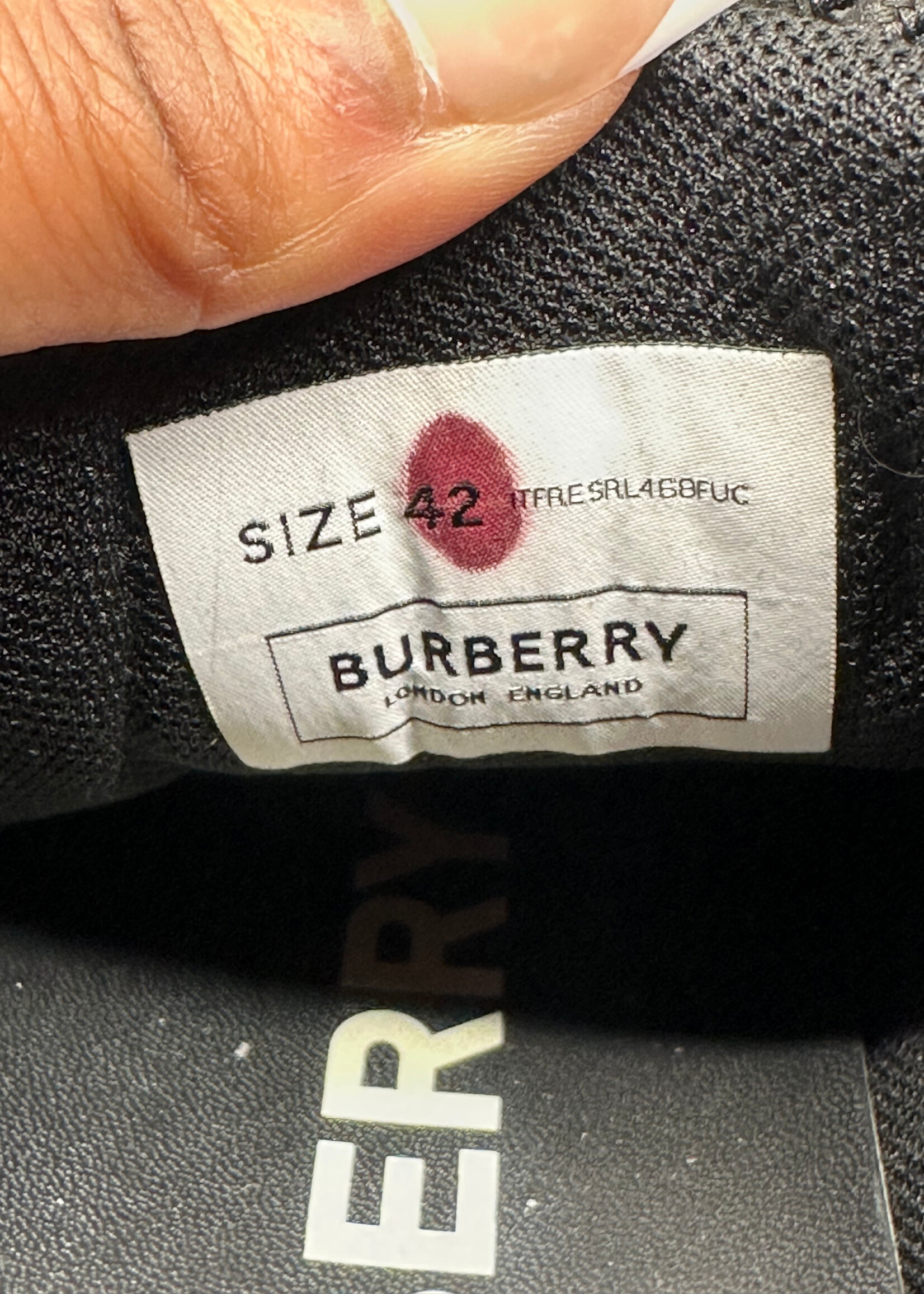 Burberry Axburton Black Leather Sneaker 42/9