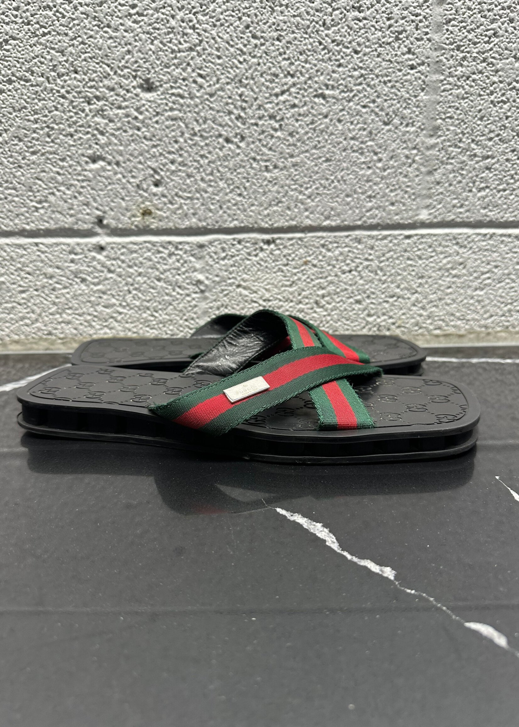 Gucci GG Web Sandals Fits Masc 8.5