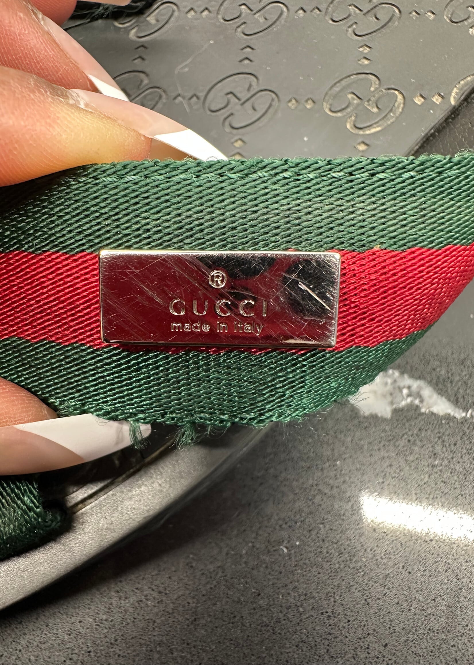 Gucci GG Web Sandals Fits Masc 8.5