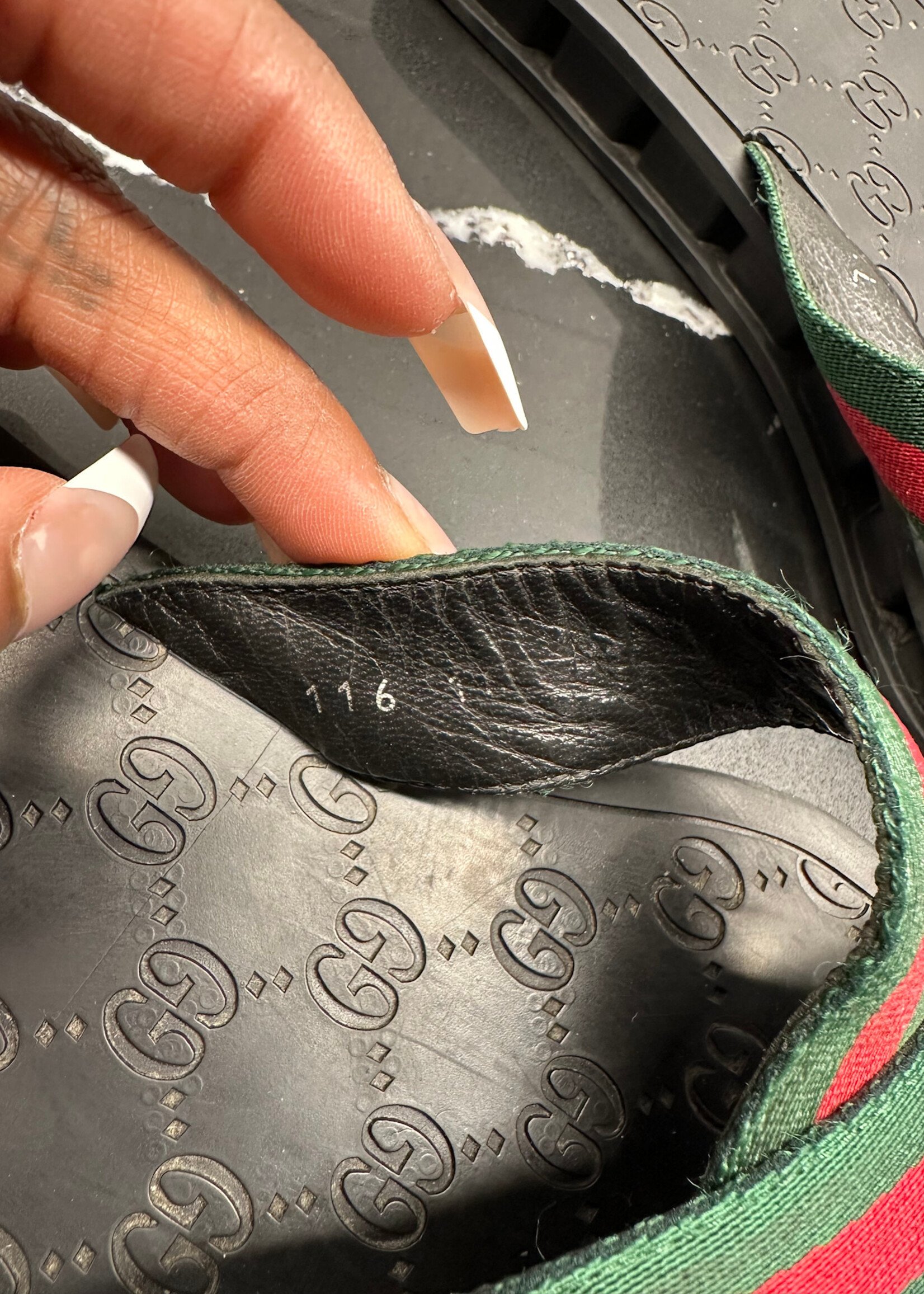 Gucci GG Web Sandals Fits Masc 8.5