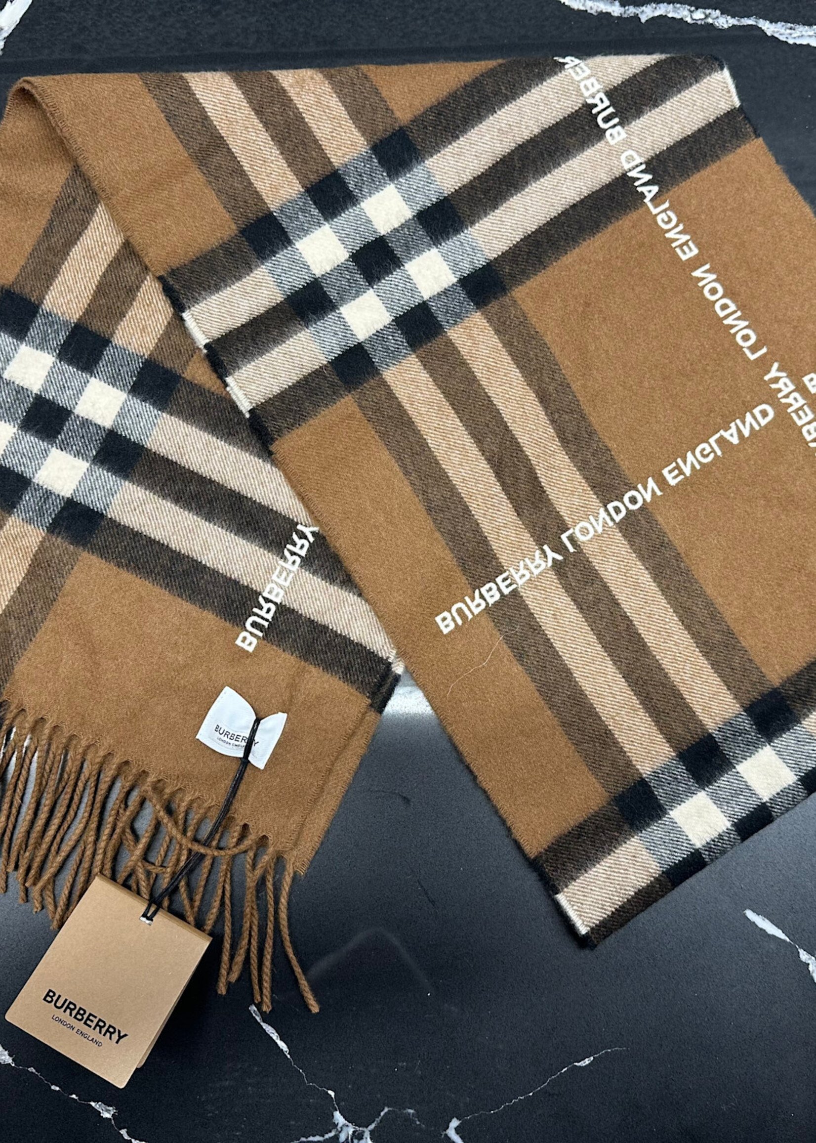 Burberry NWT Cashmere Logo Scarf