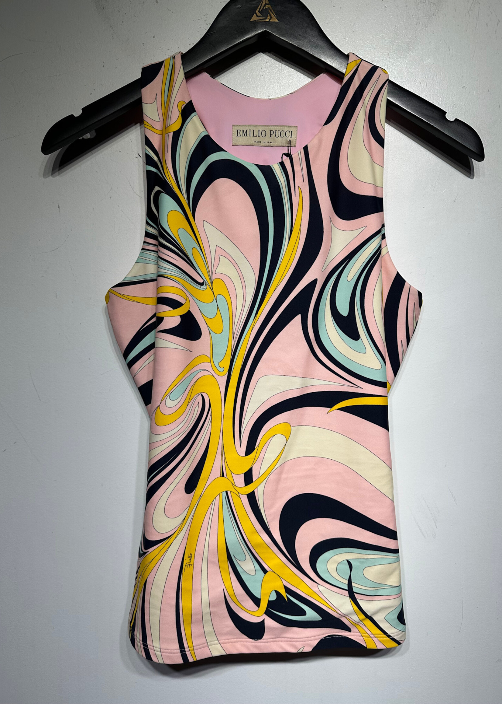 Emilio Pucci Pink Abstract Tank Fem M