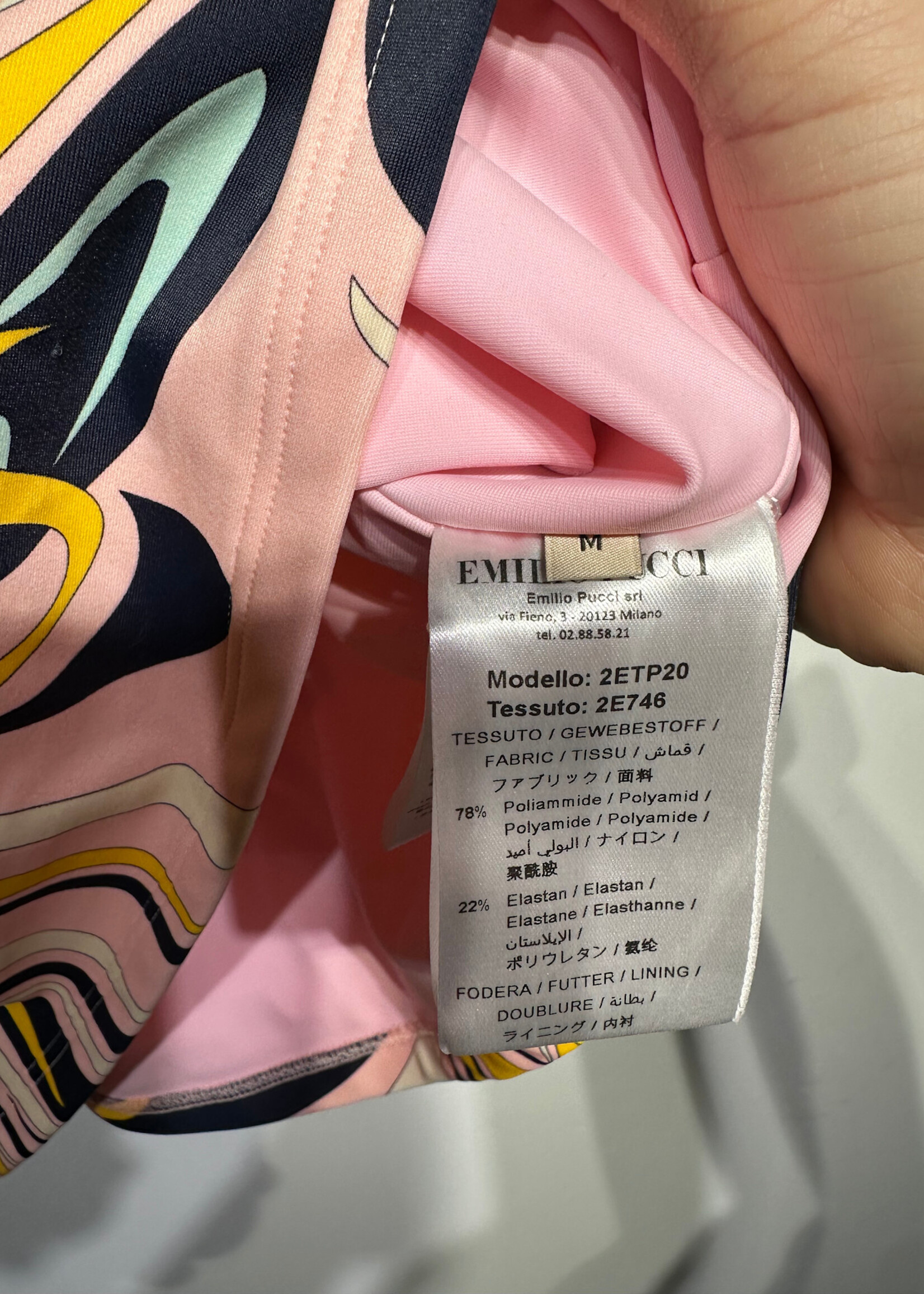 Emilio Pucci Pink Abstract Tank Fem M